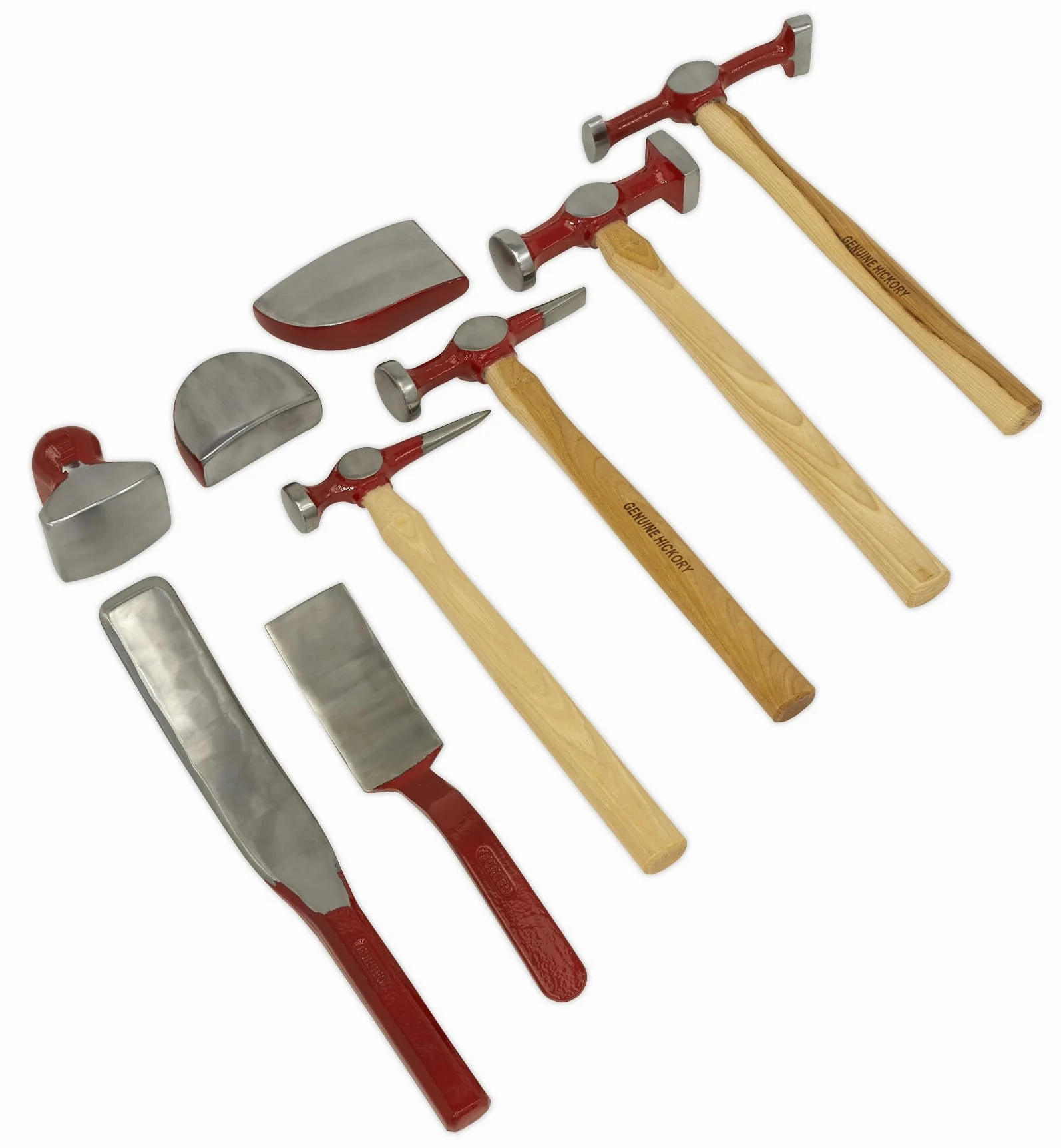 Sealey CB58 - Set di martelli e tassi da carrozziere, 9 pezzi