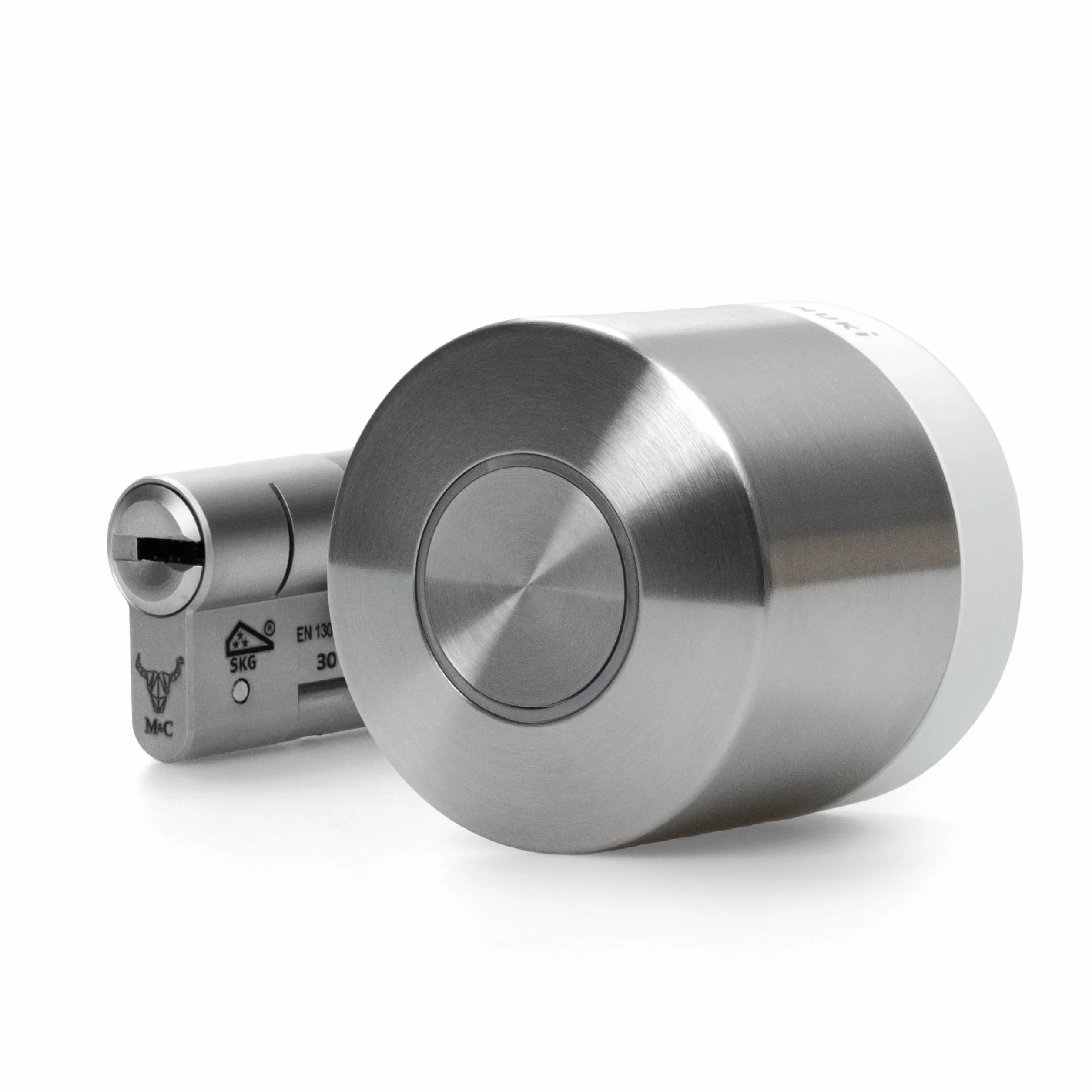 Nuki Smart Lock Ultra, serratura elettronica con Bluetooth, Wi-Fi & Matter, Integrazione in Smart Home, Sblocco della porta tramite accesso remoto, con 3 diverse modalità di blocco