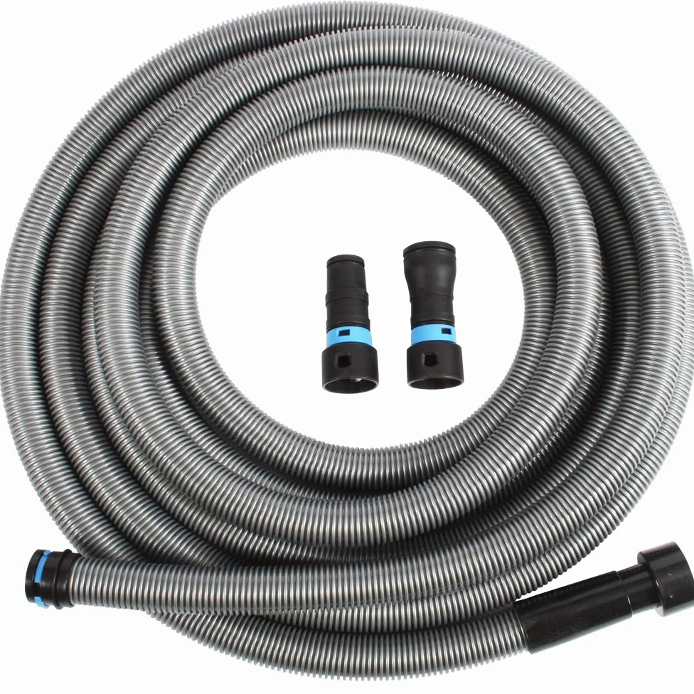 Cen-Tec Systems Quick Click Tubo per aspirapolvere casa e negozio con set di adattatori per utensili elettrici in due pezzi per aspirazione della polvere (9 m)