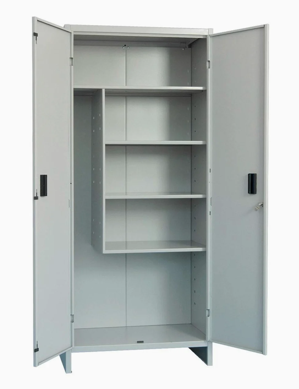ARMADIO ARMADIETTO PORTASCOPE 100 x 40 x H179 Cm METALLO LAMIERA GRIGIO 2 ANTE