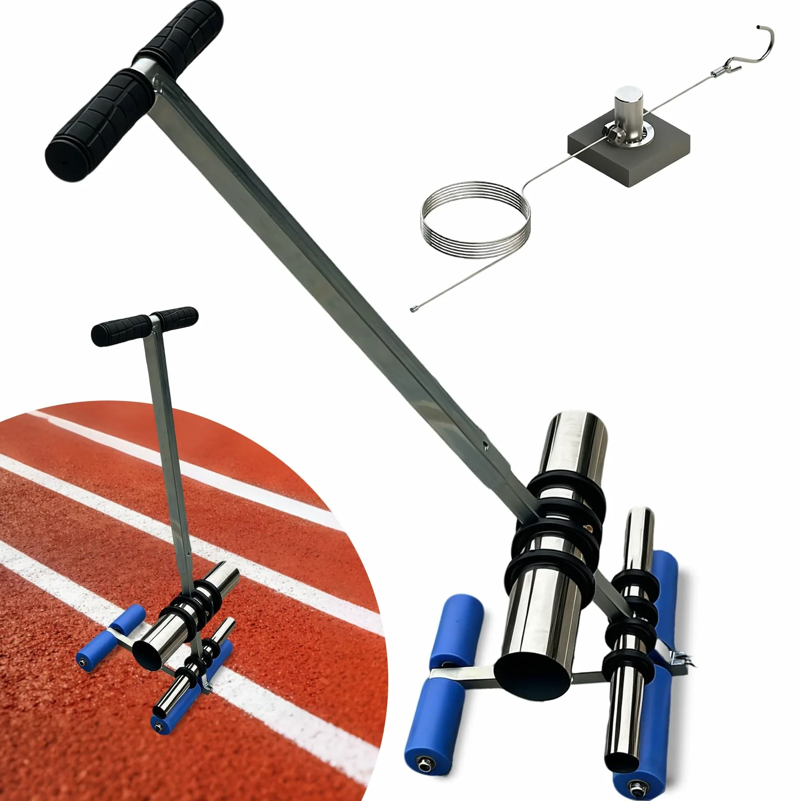 Applicatore di Nastro per Pavimenti, Macchine per Tracciare Linee di Campo da Gioco con Kit di Cerchi da Disegno Strumento Manuale per La Marcatura del Nastro Spaziatura Regolabile Marcatura Rapida