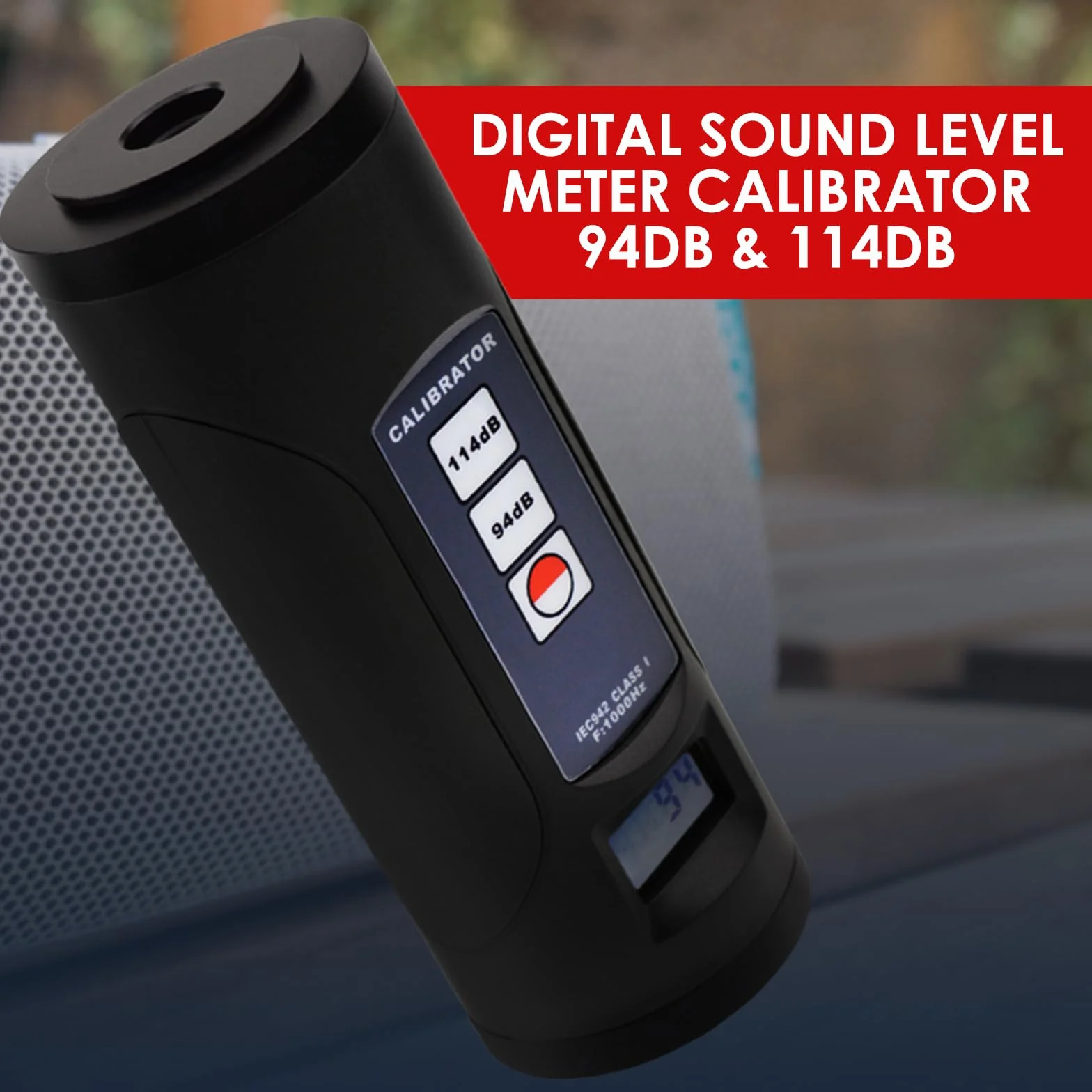 Digital Sound Level Meter Calibratore 94dB e 114dB per 1/2 "e 1" pollici Microfono, professionale Decibel di Rumore Strumento di Calibrazione