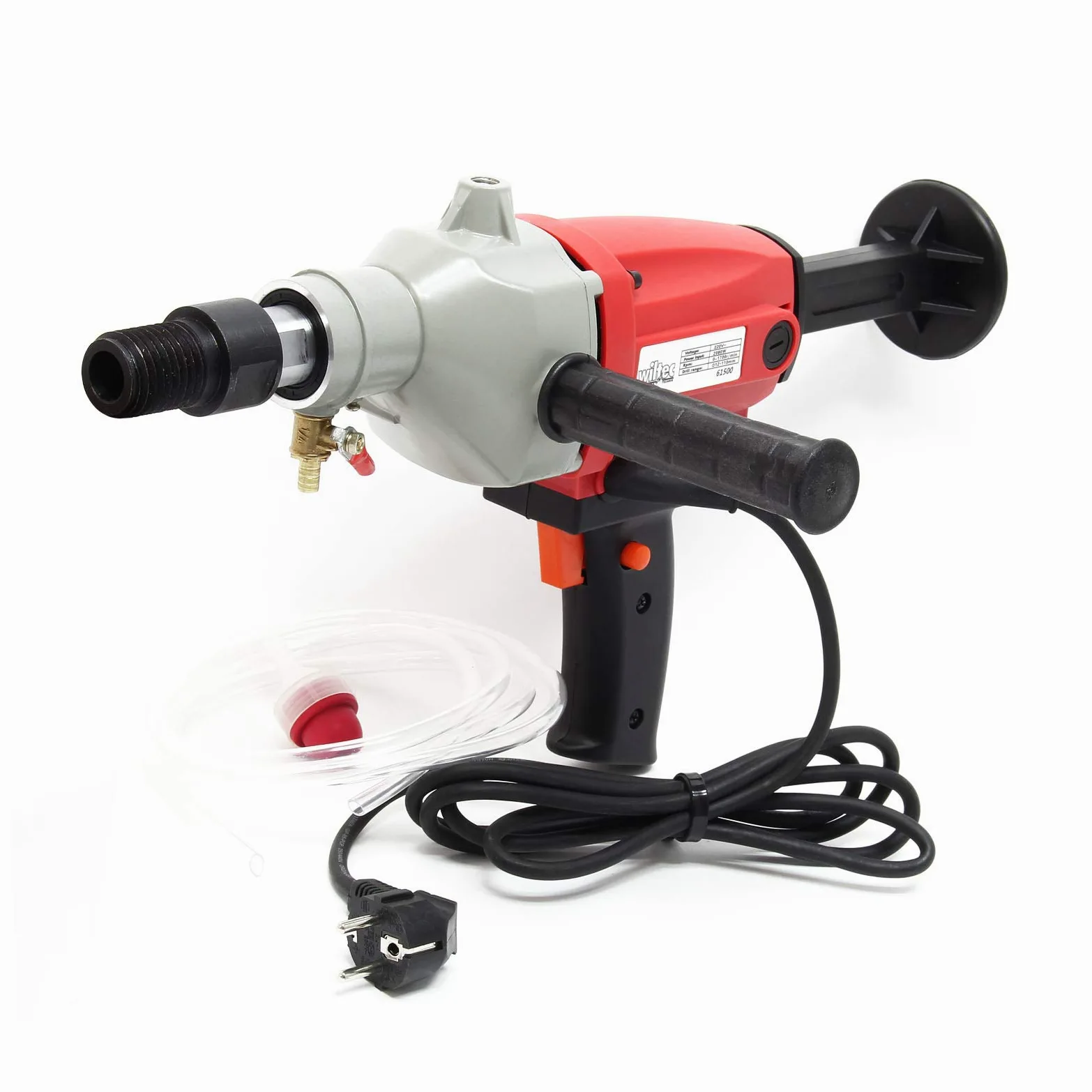 Wiltec Carotatrice fino a 110 mm Carotatrice ad acqua 2080 W 1700 giri/min con valigetta di trasporto e accessori