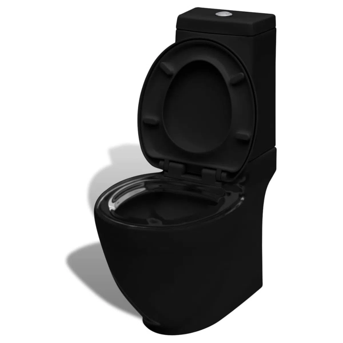 ARKEM Sanitari Filomuro Vaso WC E Bidet in Ceramica Filo Muro Filo Parete Design Moderno con Copriwater Chiusura Soft Close Chiusura Rallentata,Set di Bidet e Toilette da Pavimento in Ceramica Nera