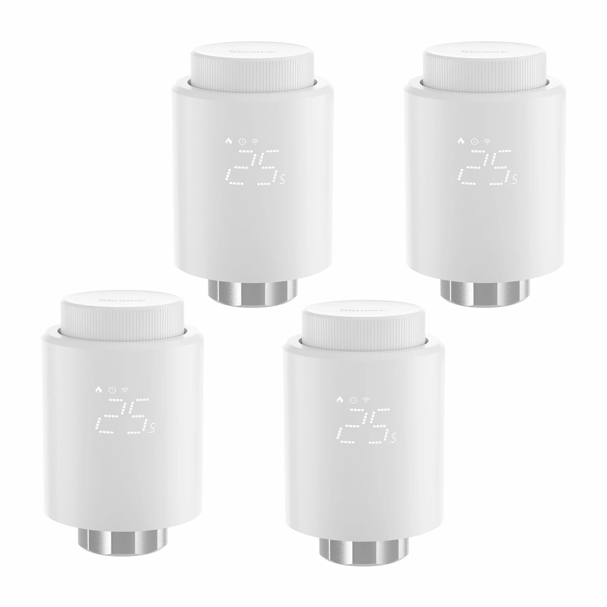 SONOFF Termostato da Radiatore TRVZB 4 Pezzi, Valvola Termostatica Intelligente, per Riscaldamento Intelligente con Funzione App, Richiede Hub Zigbee 3.0, Compatibile co Amazon Alexa/Home Assistant