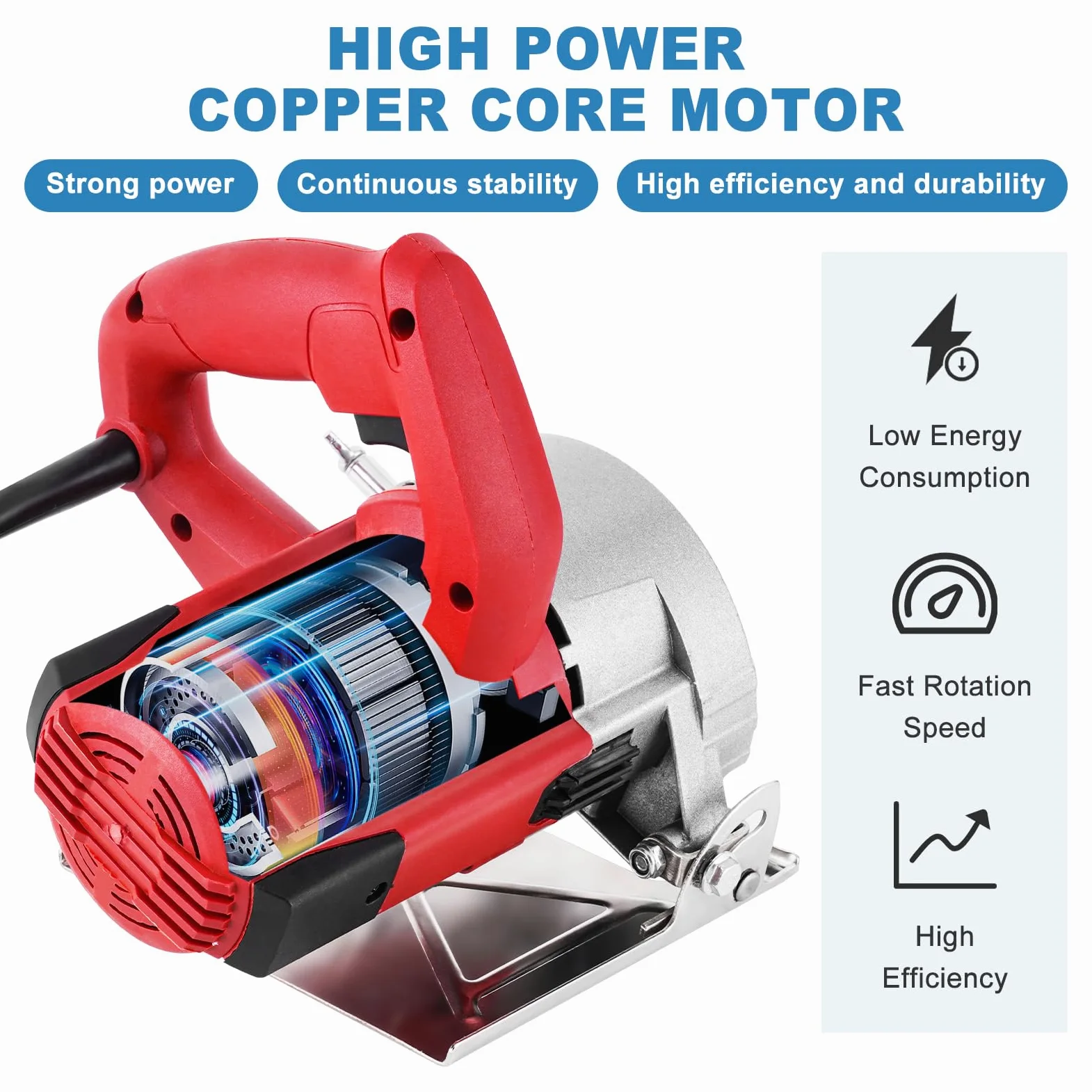 MXBAOHENG Tagliapiastrelle Elettrico angolo di taglio 0-45° Tagliapiastrelle Elettrica 2800W Macchina per Taglio di Pietra Asciutta con 3 Lame Profondità di taglio 0-30mm per Piastrelle(110mm)