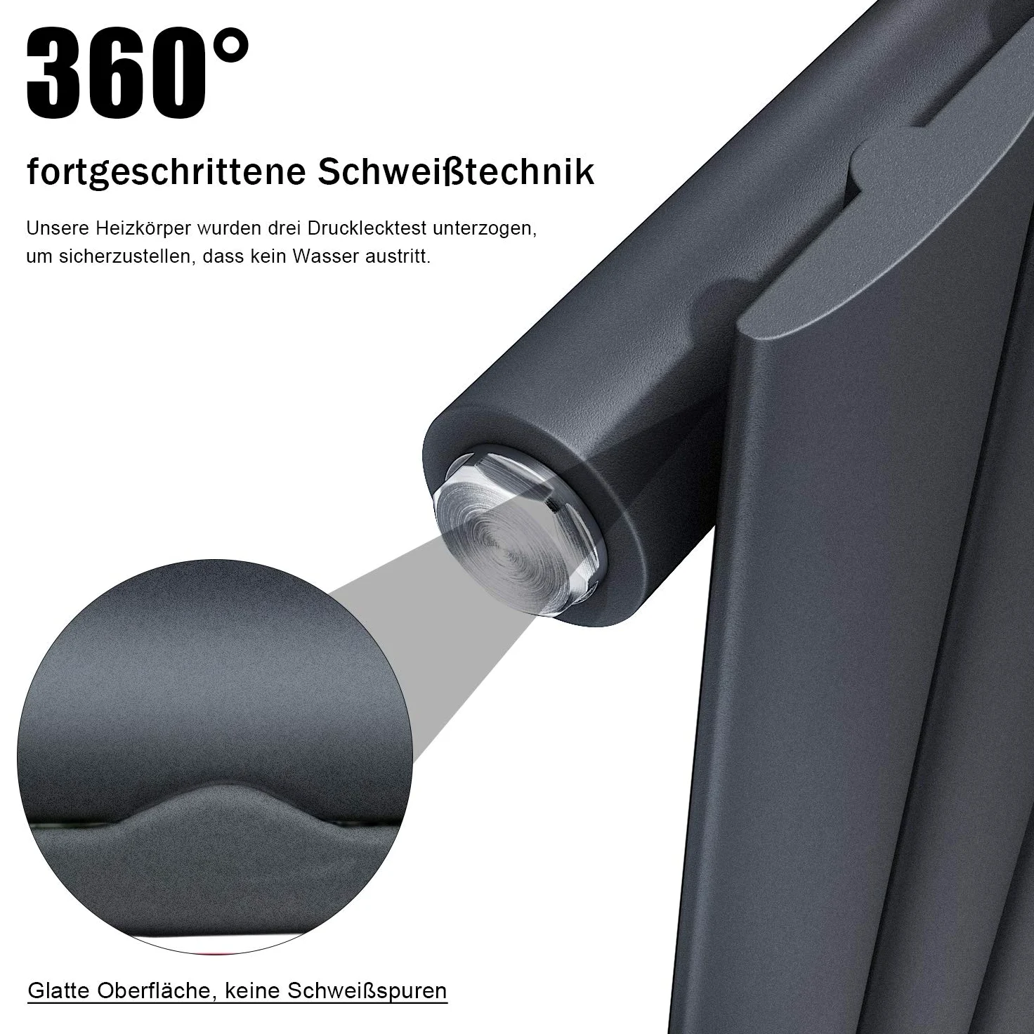 ELEGANTE Termoarredo Design Flat 1600 x 462 mm con Termostato Multiblocco Cromato, Radiatore Piatto Singolo Strato Verticale Attacco Centrale