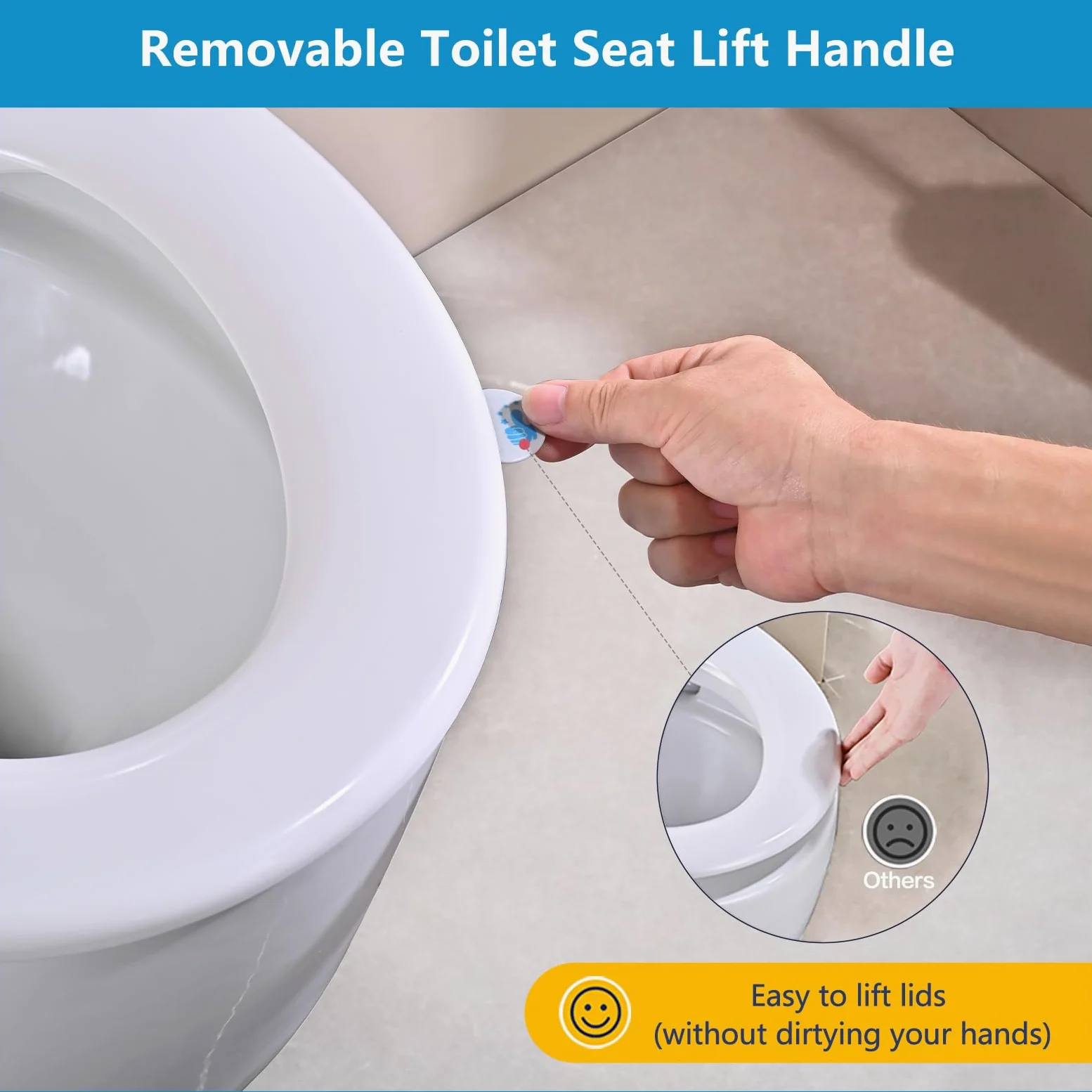 YEAUPE PRO Tavoletta wc Universali O Forma,Sedile WC Urea-Formaldeide Chiusura Ammortizzata tavoletta wc con Sgancio Rapido a un Pulsante, Bianco 44,6 * 37,5 * 5,2CM