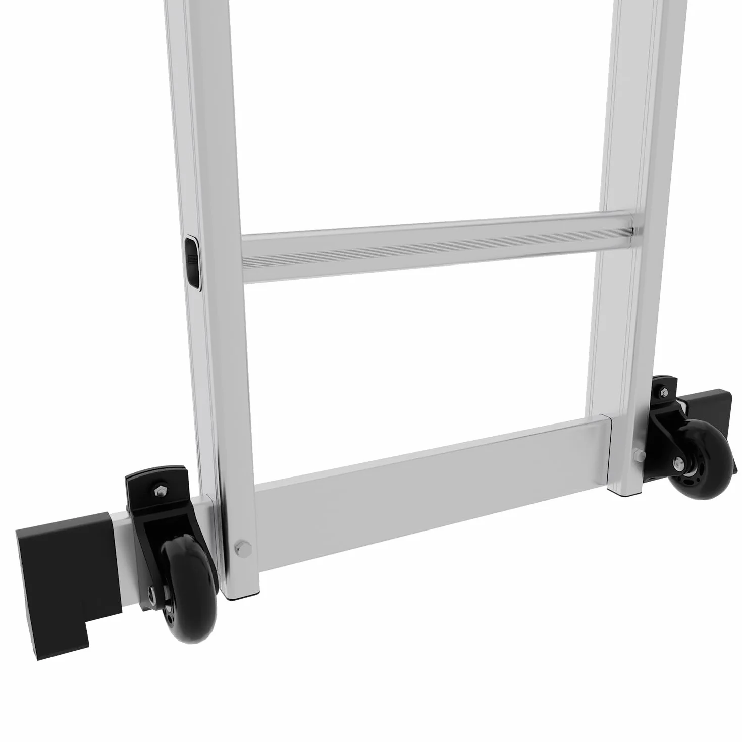Sonnewelt Scala Multiuso in Alluminio 4x5 Gradini - 5,8 m Con Piattaforma e 2 Ponteggi - Pieghevole, 20 Gradini, Fino a 150 kg, Argento