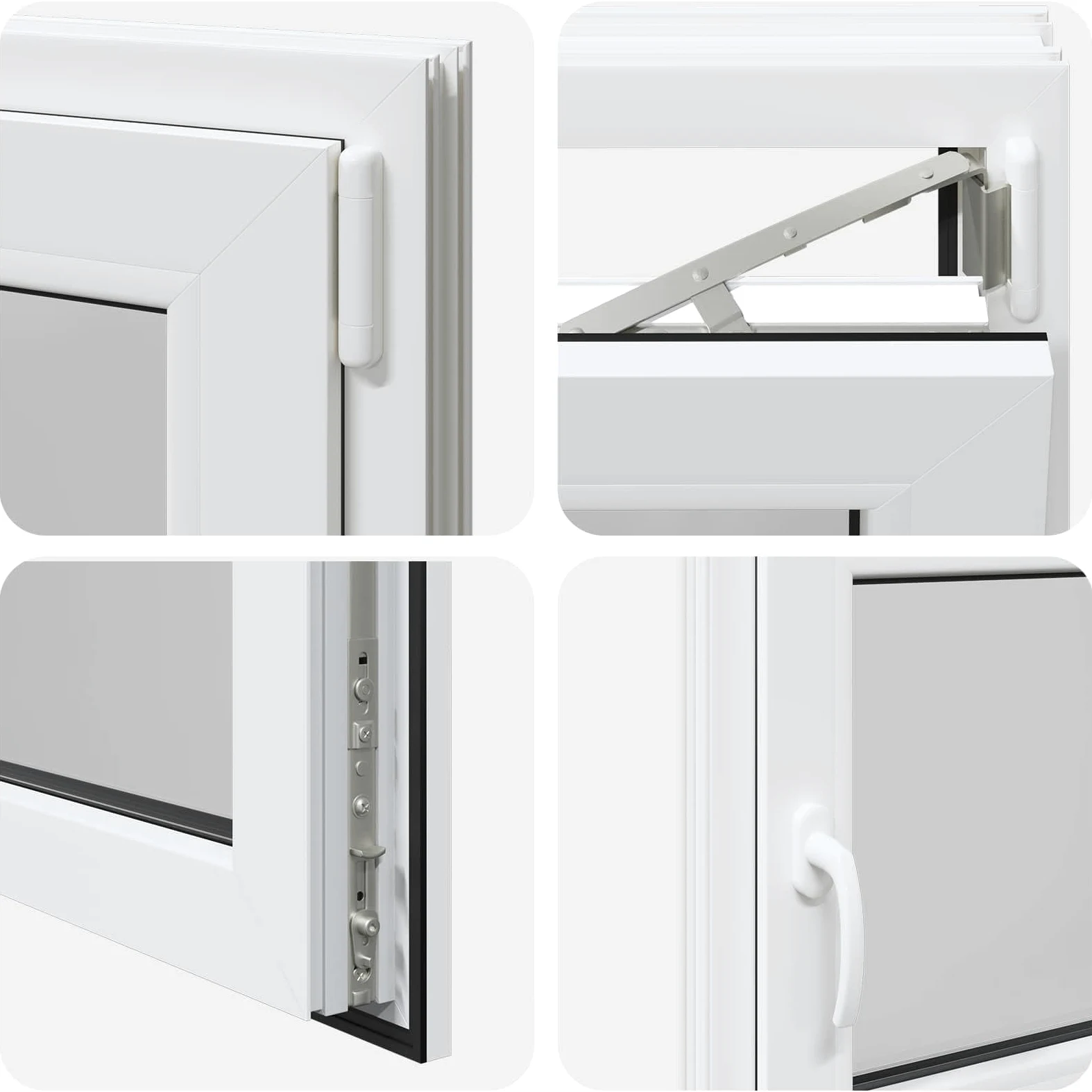 vidaXL Finestra per Soffitta RISOR 120 x 60 cm PVC e Vetro Bianco, Solaio, Isolamento Termico Moderno, Finestre Energy Efficient, Fissaggi in Vetro PVC Silenziati