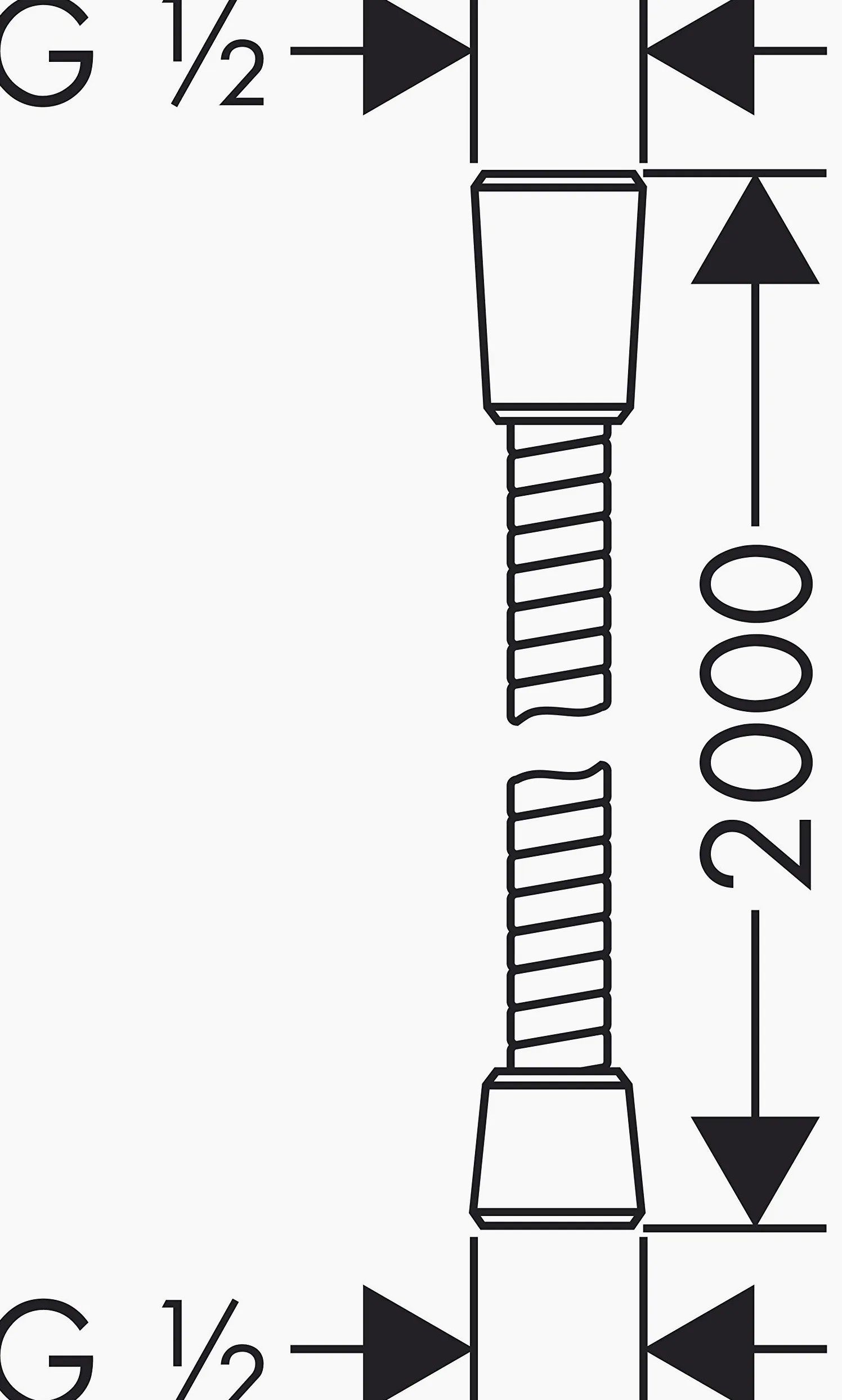 hansgrohe Sensoflex Flessibile doccia in metallo 200 cm, cromo, 28134000