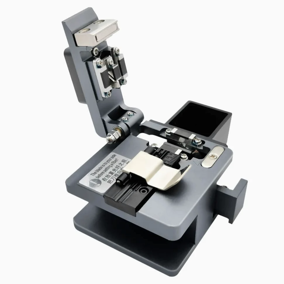 TM20 Fiber Cleaver Taglierina Fibra Ottica con 24 Punti di Cleaving da Precisione CNC Machining, Mannaia Fibra Ottica con Supporto per Fibra 3 in 1 e Materiale in Alluminio Aeronautico