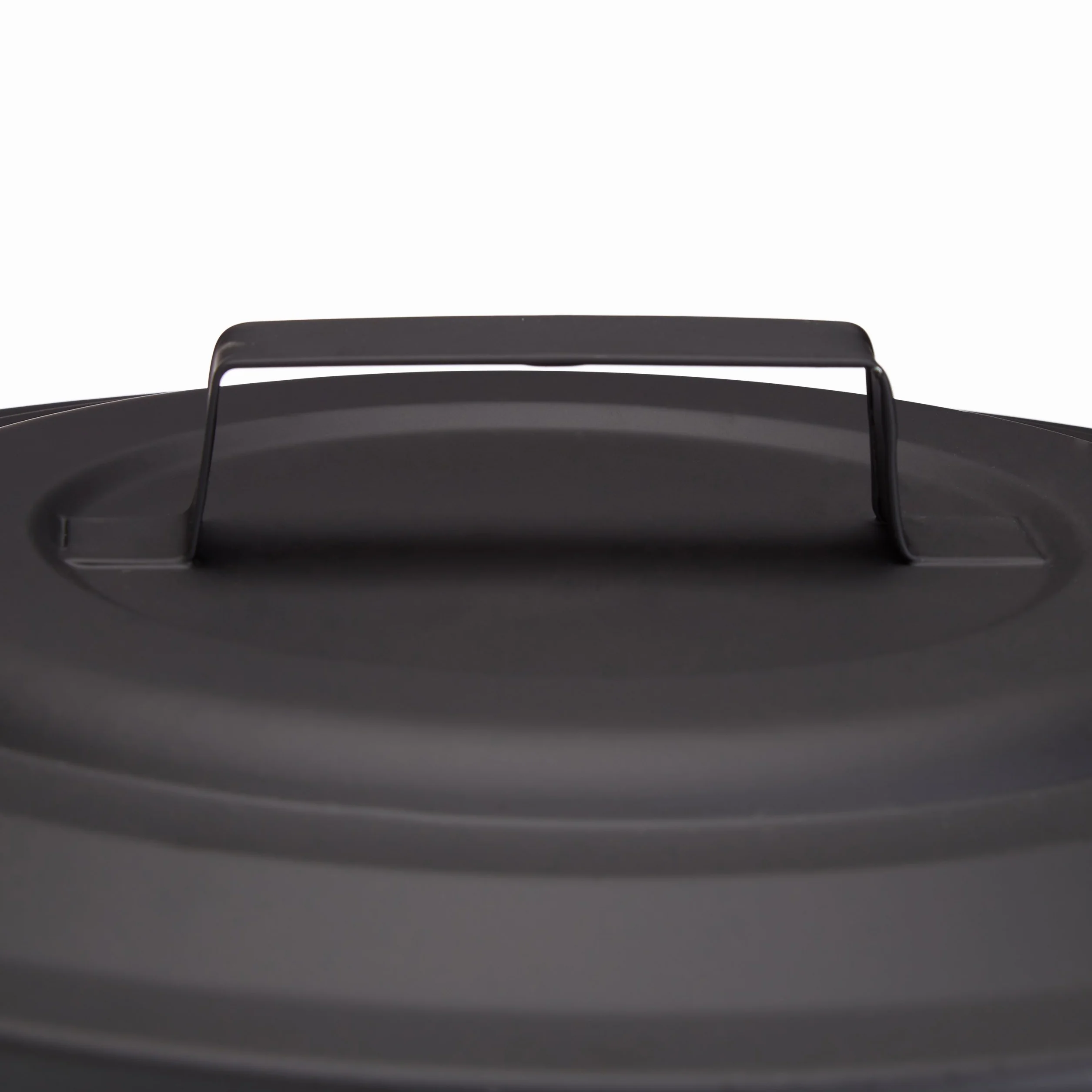 Relaxdays Secchio Raccogli Cenere con Coperchio, da 24 L, Coperchio con Manico & Impugnatura in Legno, Nero