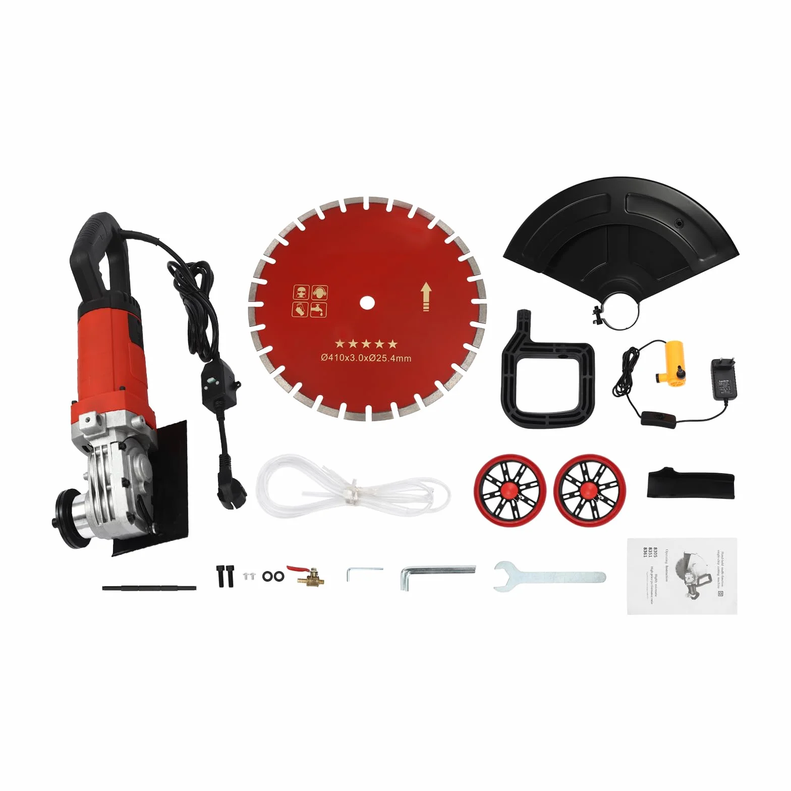 Sega elettrica per calcestruzzo, 4000 W, 3000 giri/min, taglierina per calcestruzzo, profondità di taglio 165 mm, per taglio di granito marmo, larghezza fessura