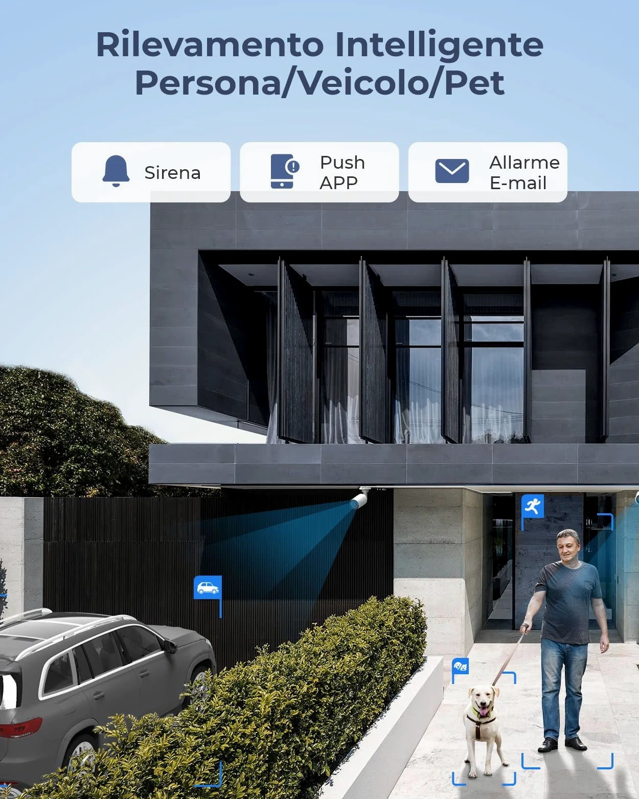 Reolink 12MP Kit Videosorveglianza PoE, NVR 8CH 2TB e 4X Telecamera Esterno Interno con Faretto, Rilevamento di Persona/Veicolo/Pet, Audio Bidirezionale, Sistema Espandibile a 16TB, RLK8-1200B4-A