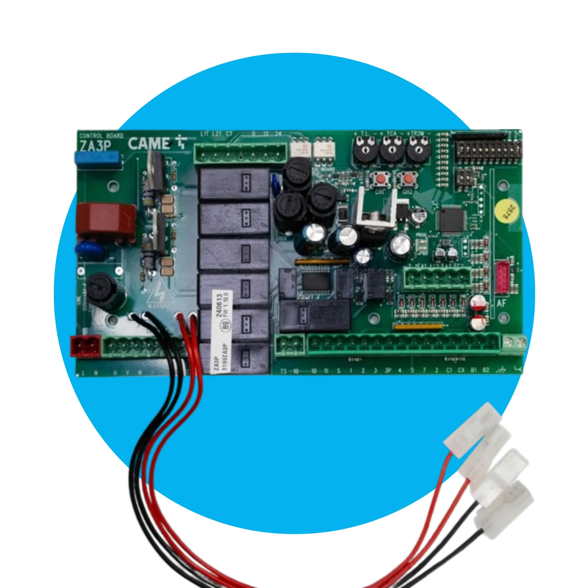 CAME Scheda elettronica di ricambio per il quadro comando ZA3P per cancelli a battente con gestione dei finecorsa e regolazione della velocità di rallentamento per manovre fluide e sicure