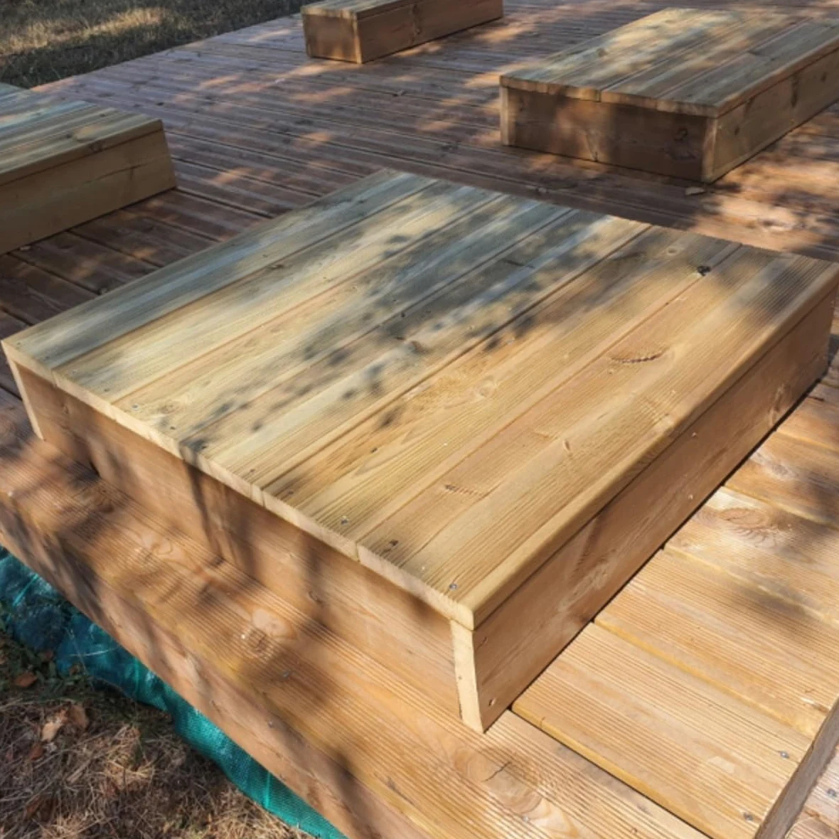 Gradino modulare,Gradino in Legno per accedere ad una Porta o per creare una Scala- Vinuovo - 2 tavole l100 cm H17 cm