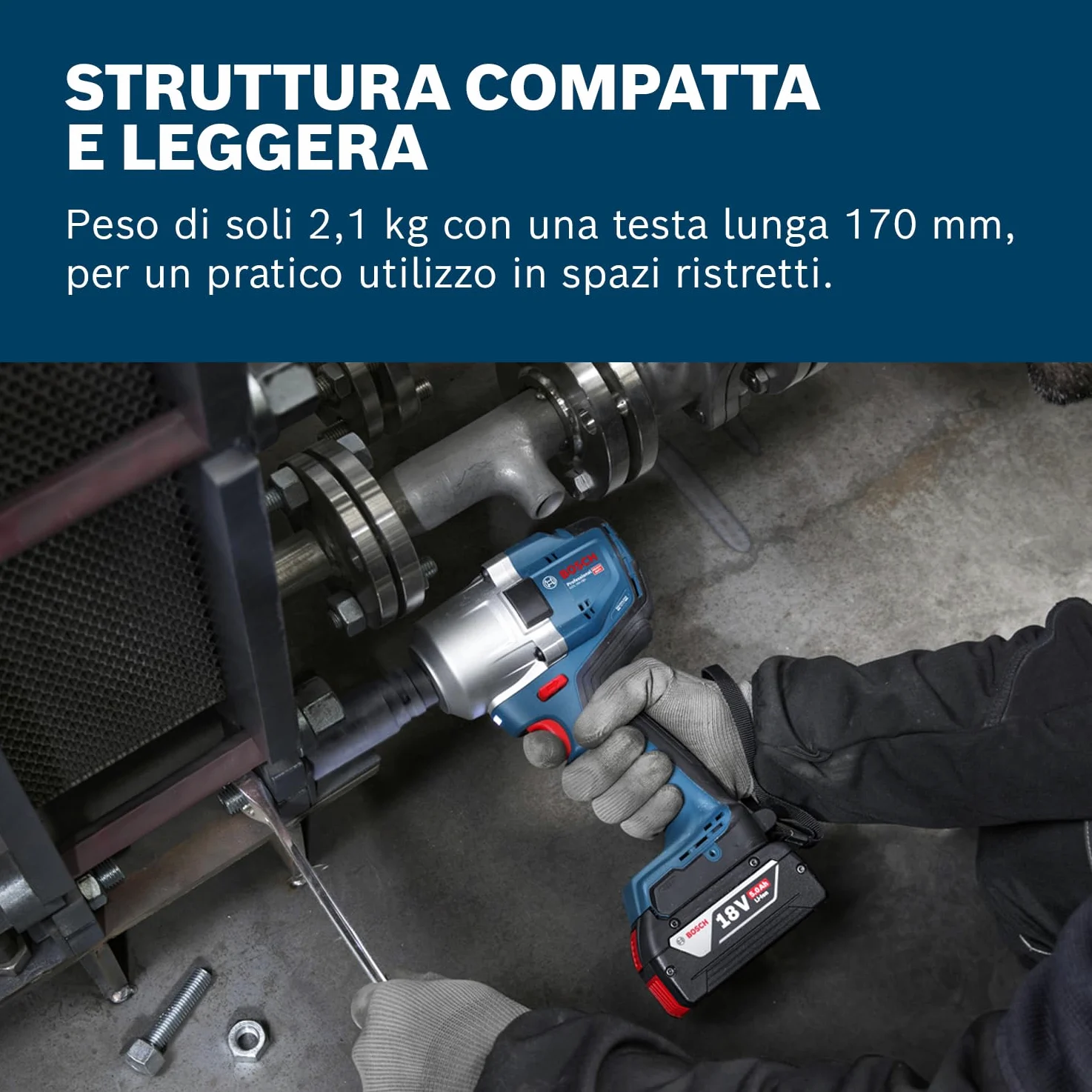 Bosch Professional 18V System Avvitatore a massa battente a batteria GDS 18V-780 (incl. L-BOXX)