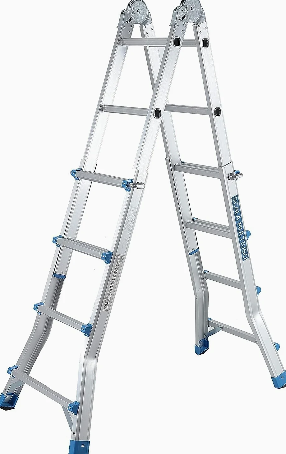Scala telescopica in alluminio 3.98 MT Leggera 4x4 Multiuso Multifunzione Pieghevole a Libretto