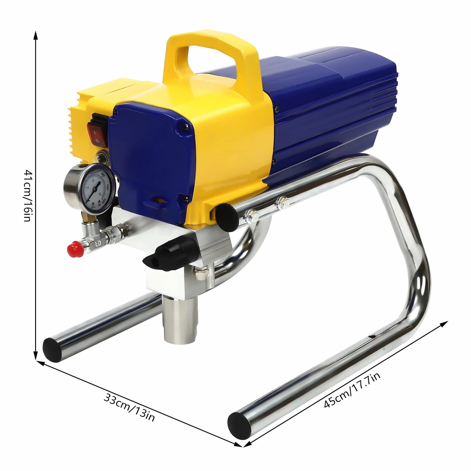 Spruzzatore per vernice Airless da 1800 W, spray per vernice da parete, protezione da surriscaldamento e funzione di auto-stop, capacità di estrazione di 1,8 l/min per edifici