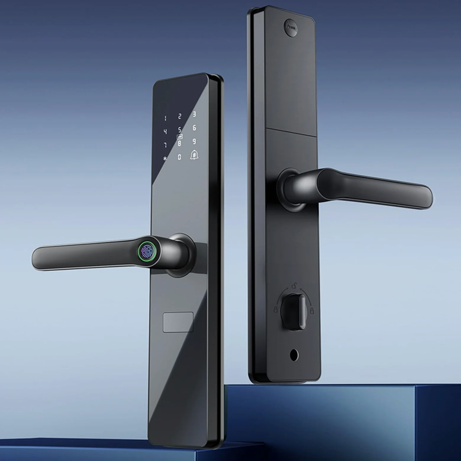 Serratura Per Porta D'ingresso Senza Chiave Con Maniglia, Controllo Tramite APP TTLock - Serratura Di Sicurezza Intelligente Con Impronta Digitale Per Porta D'ingresso, Facile Installazione