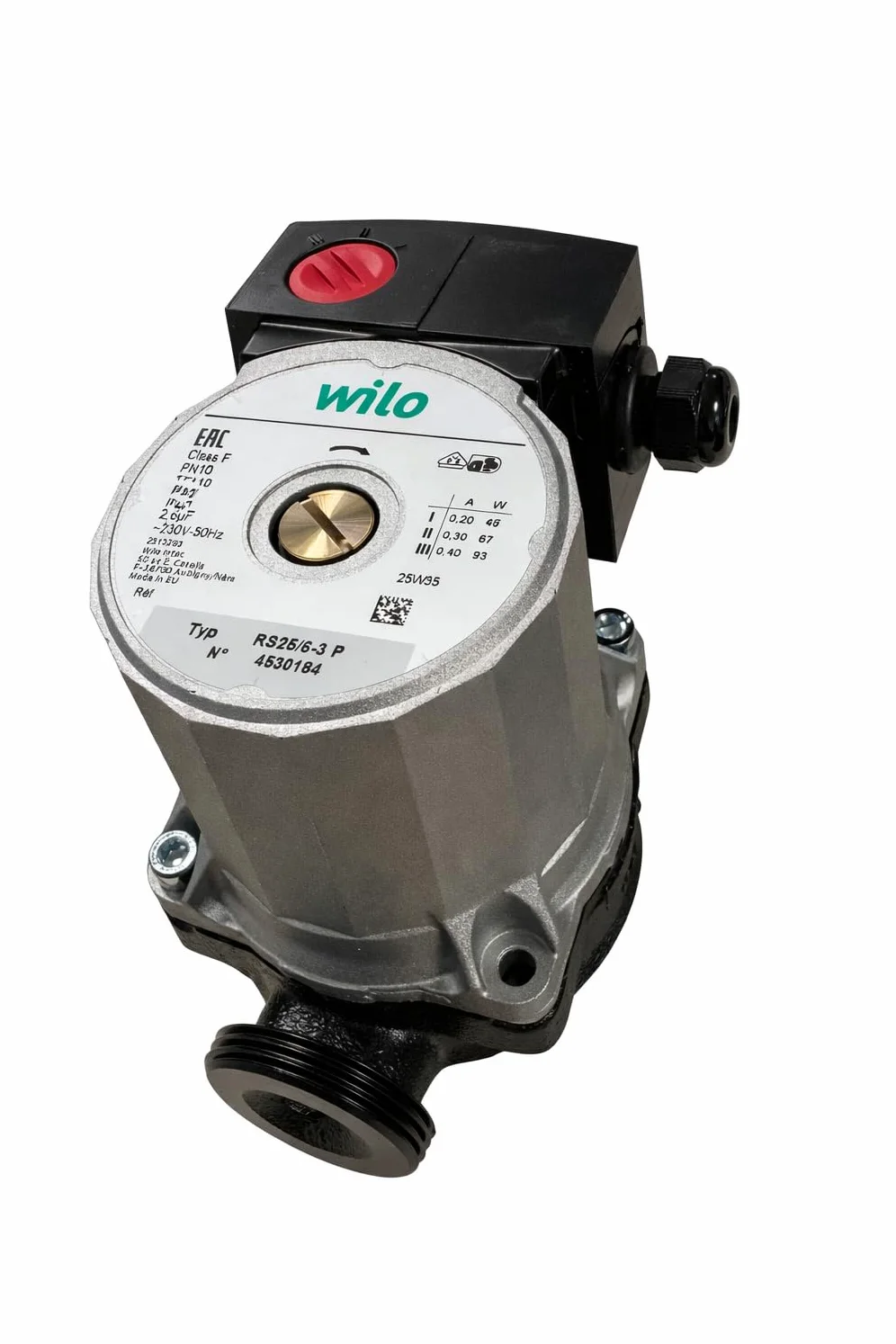 Recamania Pompa di Circolazione Caldaia WILO RS25/5-3P 230V | Interasse 130 mm | 3 Velocità | Connessione 1” 1/2 | Equivalente RS25/6-3P |