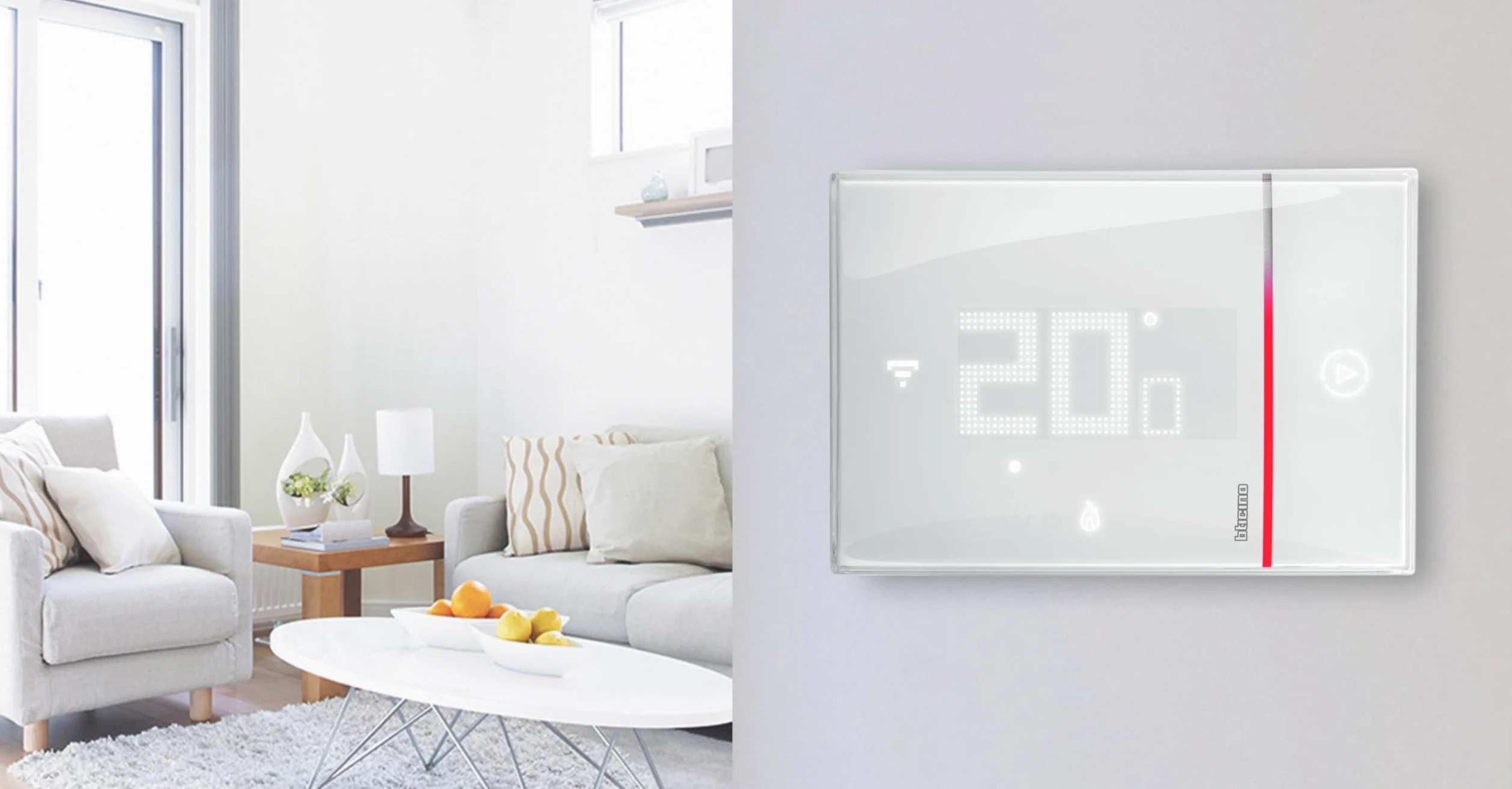 Bticino Termostato WiFi intelligente Smarther2 with Netatmo XW8002, Incasso, Bianco - versione professionale