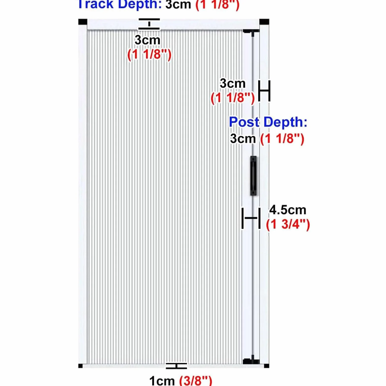 Porte a soffietto per porte, porta pieghevole invisibile a nido d'ape alta 203 cm per cucina, bagno, dispensa, kit porta divisoria,28x80in(71x203cm)