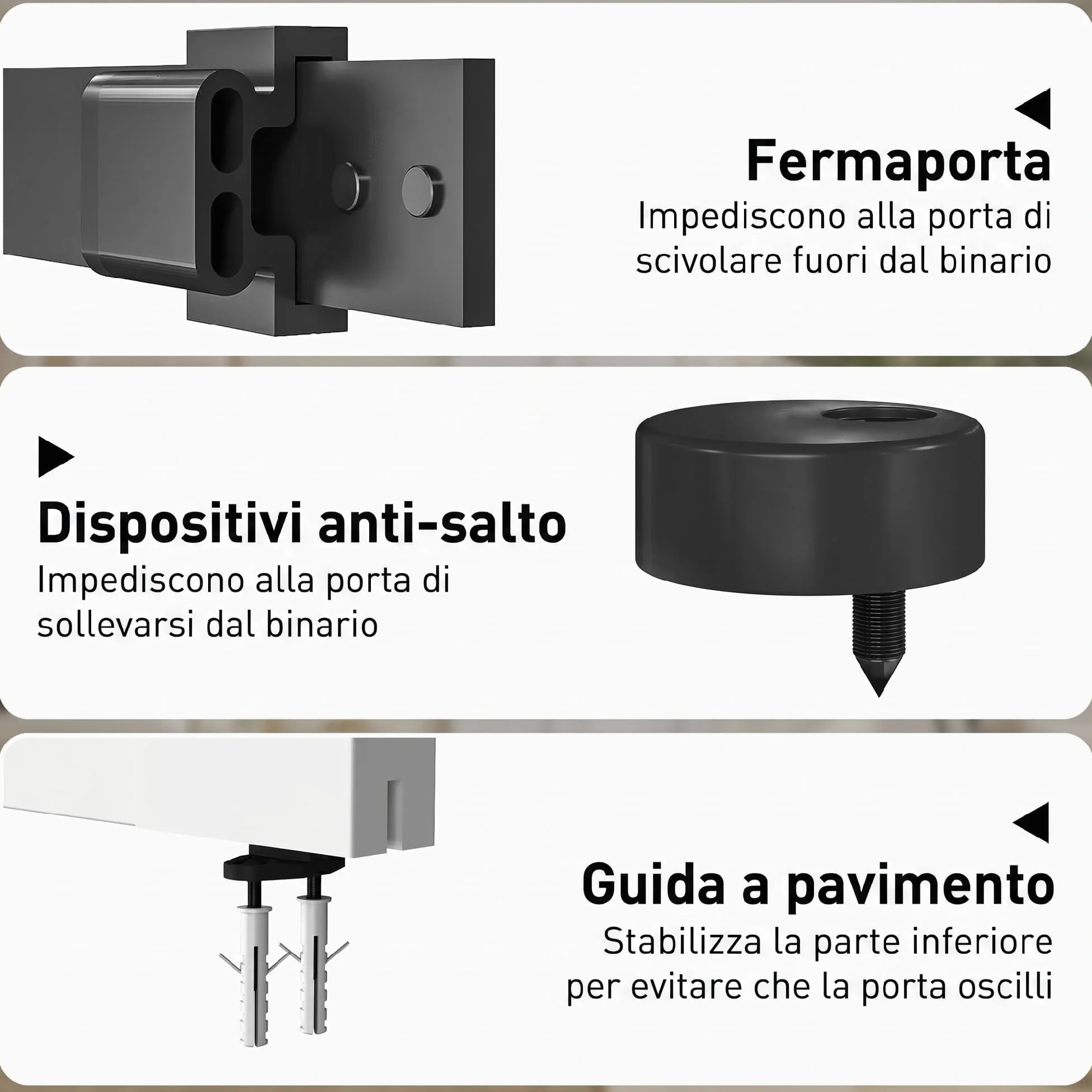 HOMCOM Porta Scorrevole Interna 76.2x213.4cm, Superficie Verniciata, Binario Silenzioso Acciaio, Maniglia Migliorata, Kit Ferramenta, Porta Interno Stile Industriale, in Legno Pino, Cucina, Soggiorno