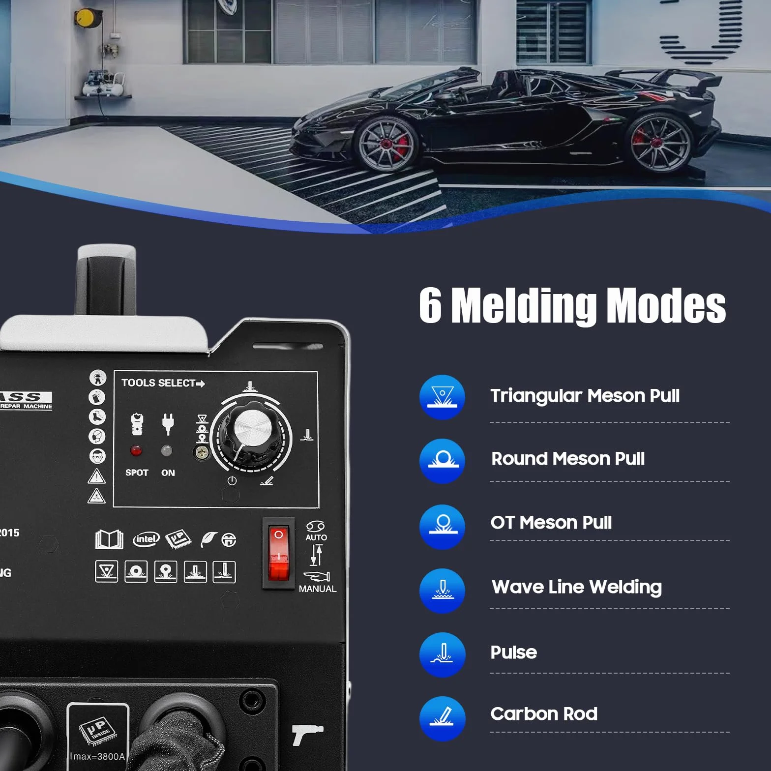 220 V 1,8 KW 3500 A Pro Spot Spotter Strumento per la rimozione delle ammaccature, kit di riparazione di ammaccature, saldatrice a punti, carrozzeria