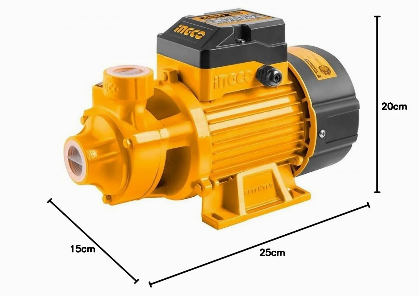 Ingco Vpm7508 Auto Pompa Autodescante 750 W 1 Hp Elettropompa 8 Mt 50 Lt/min