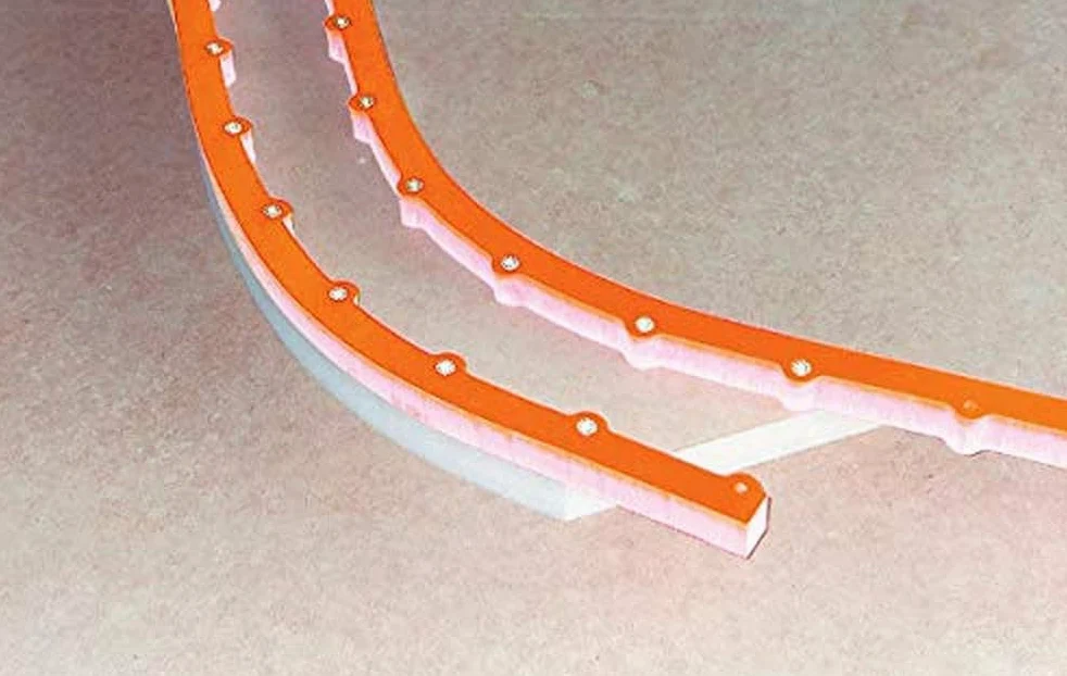CMT TMP-1000 DIMA FLESSIBILE ARANCIO DA 18X18X1000mm X FRESATURA SAGOMATA