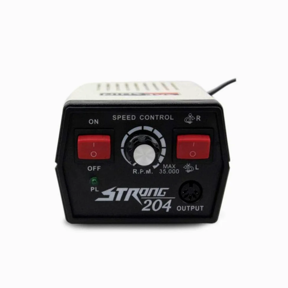 Lucidatrice micro motore Strong 204 + 102 L, 65 W, design compatto, rotazione destra/sinistra, adatta per lavori di precisione