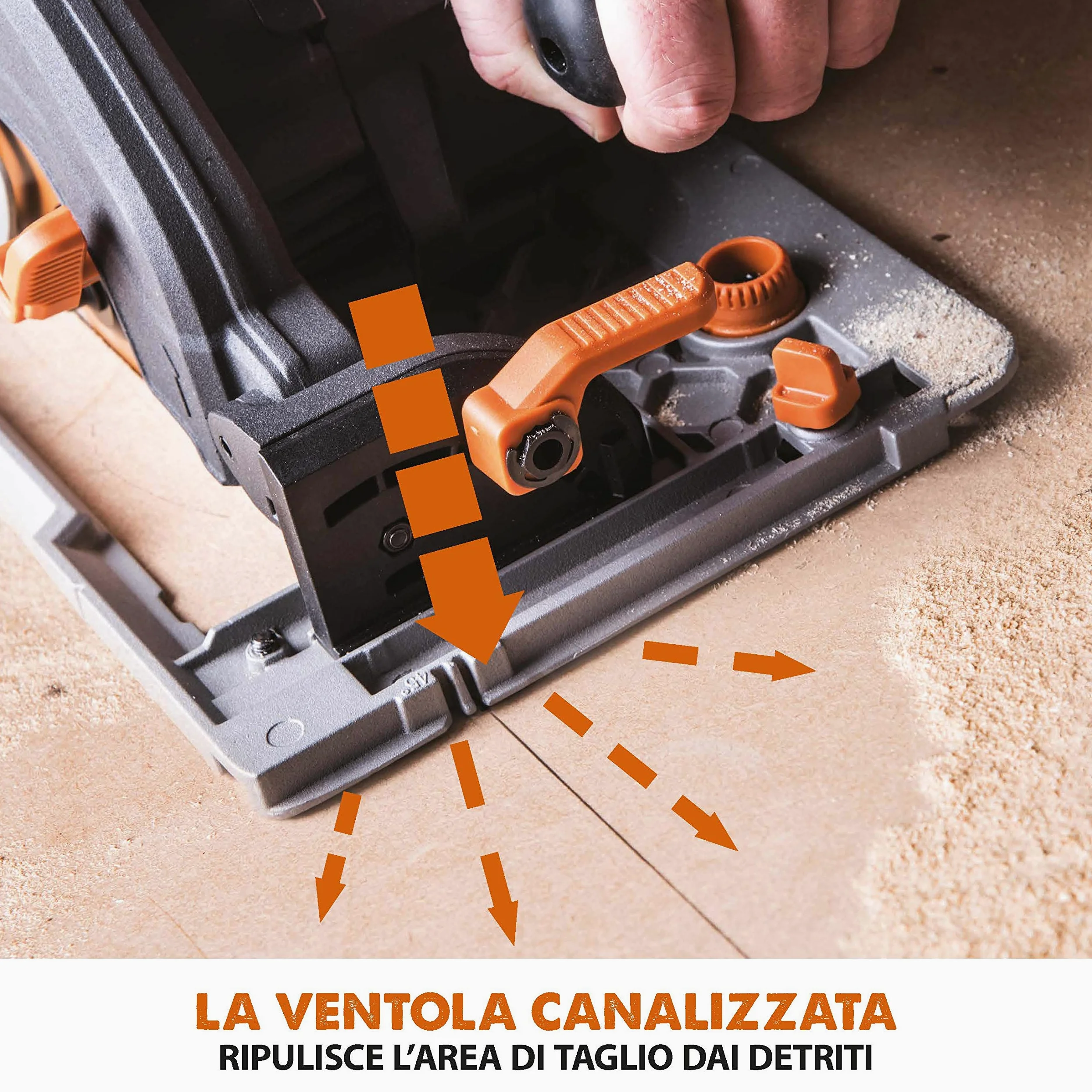 Evolution Power Tools - R185CCSX Sega Circolare Multi-Materiale 185 mm Compatibile con Binario Guida (Pacchetto Abbinato con Binario da 1020 mm Incluso), 230 V