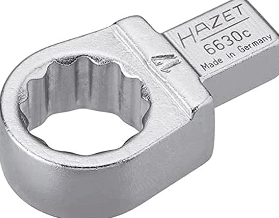 Hazet 6630C-17 Chiave ad Anello ad Innesto, Argento, Attacco Quadro ad Innesto 9 X 12 mm