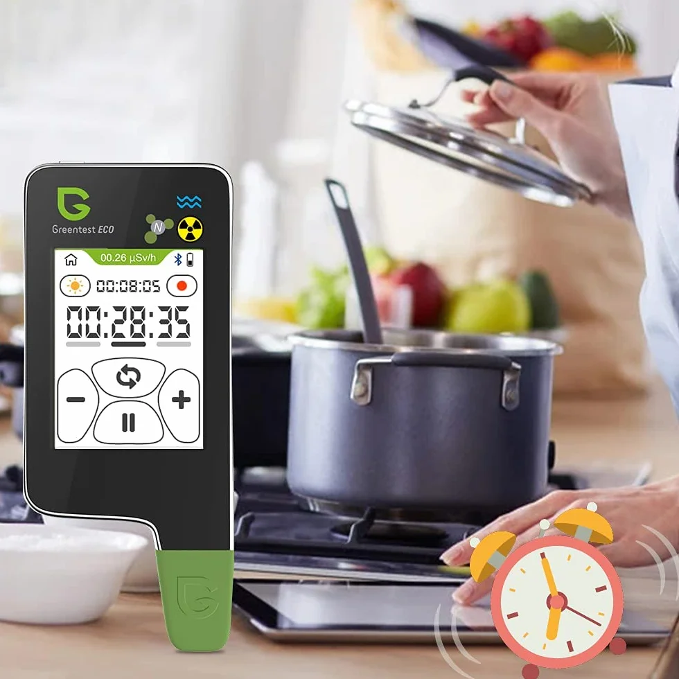 Greentest Eco 6 portatile Rilevatore di Nitrati + Rivelatore di radiazioni + acqua prova TDS radiometro geiger counter nitrate test radiation detector (Nero)