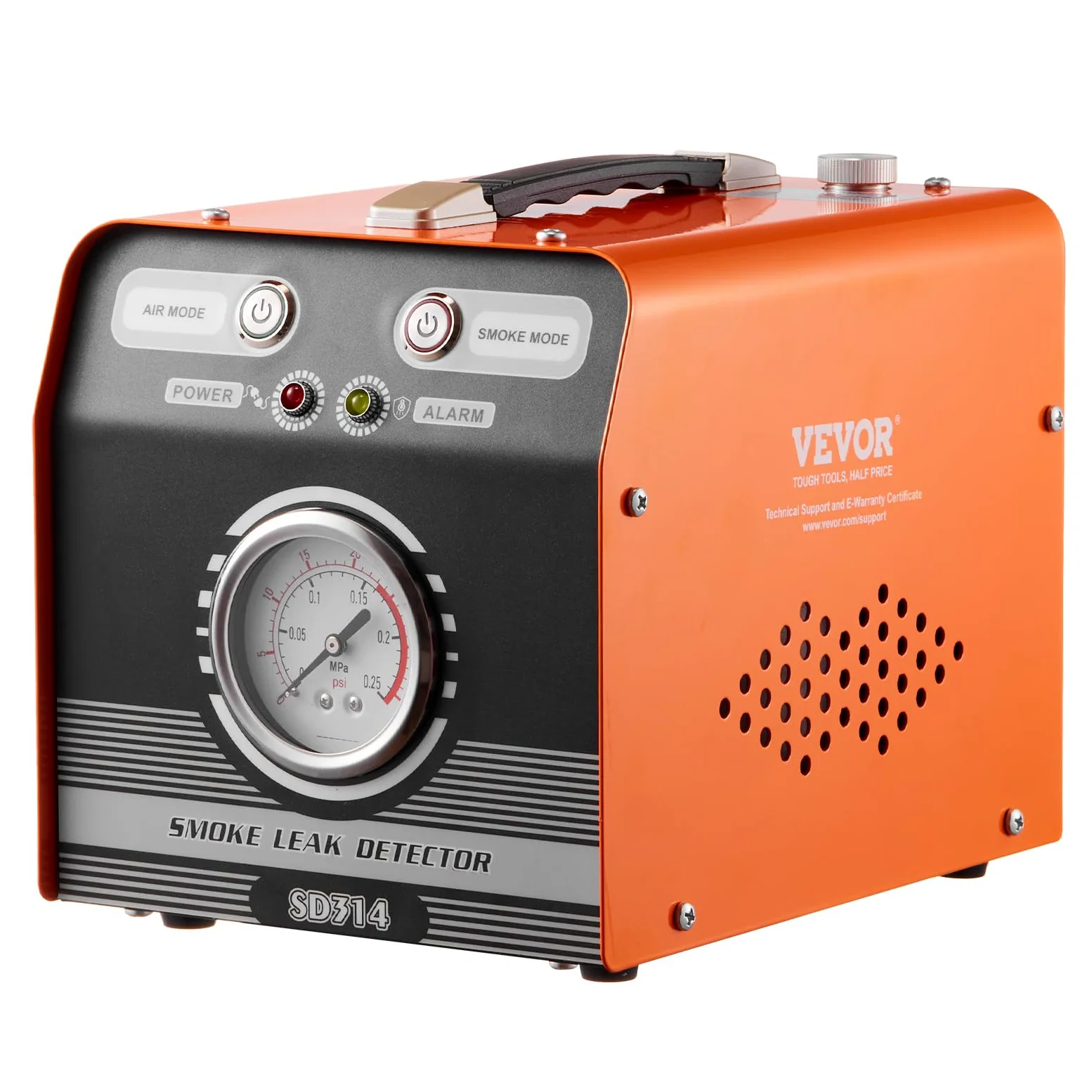 VEVOR Macchina rilevatore perdite di Fumo per Auto, Rilevatore di perdite di Fumo 8L/min, modalità Aria e modalità Fumo, Rilevatore di perdite con manometro Pompe ad Aria, Tester diagnostico Auto