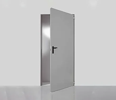 Porta Multiuso Cantina - Acciaio Zincato tamburato - Verniciata Grigio Perla - 90x215 cm- Porta Reversibile