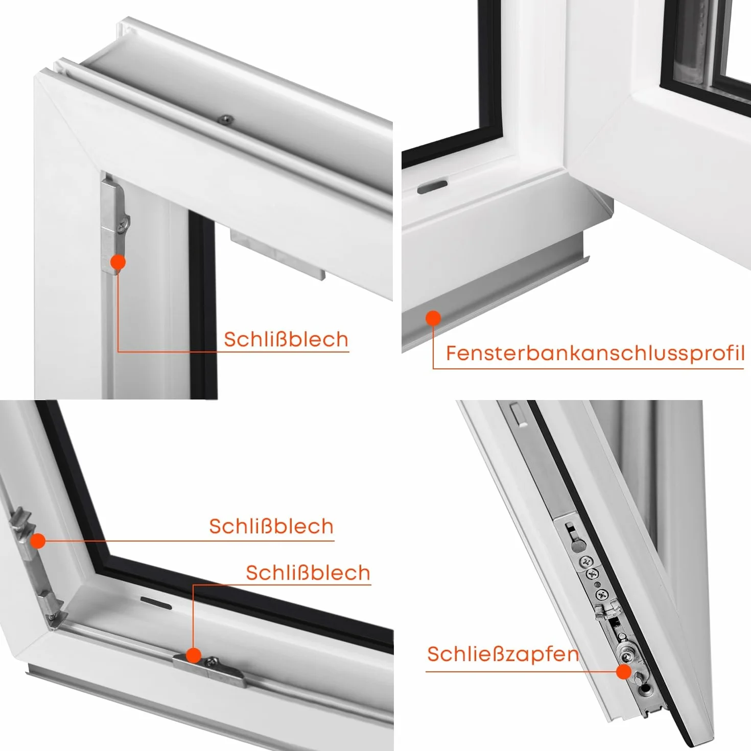 Premium Finestra per cantina - finestra in plastica bianca L x A 500 x 700 mm - finestra per garage/casetta da giardino L x A 50 x 70 cm vetro triplo - finestra DIN destra con funzione di