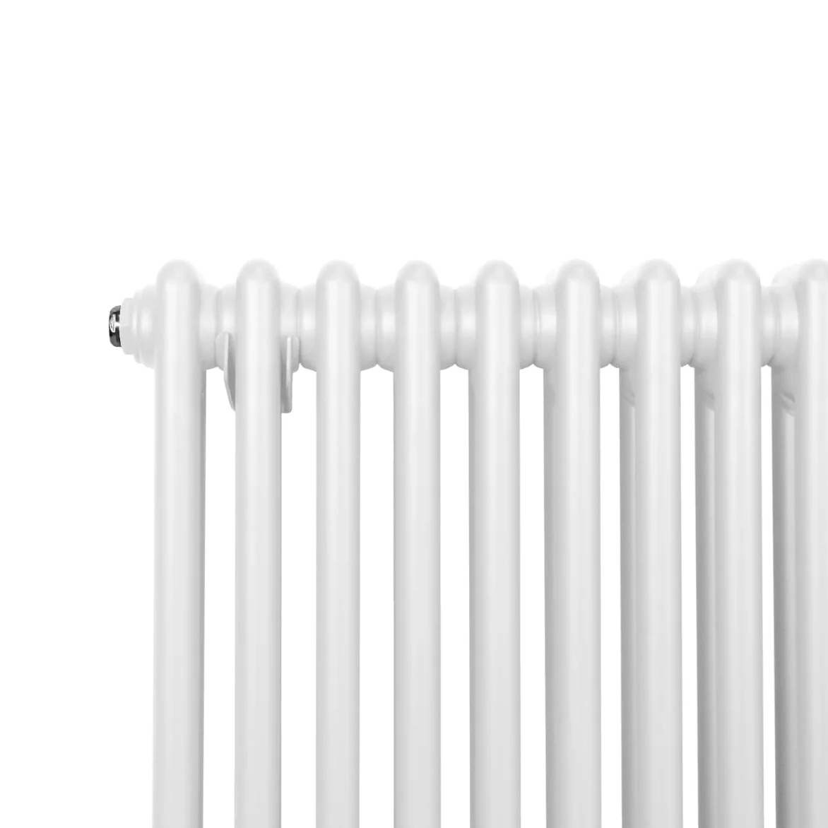 Radiatore Termosifone a 2 Colonne 600 x 832mm Moderno Centralizzato Bianco in Acciaio Inox Orizzontale a Parete Cucina Soggiorno Bagno Kit di Fissaggio e Spazzola Inclusi