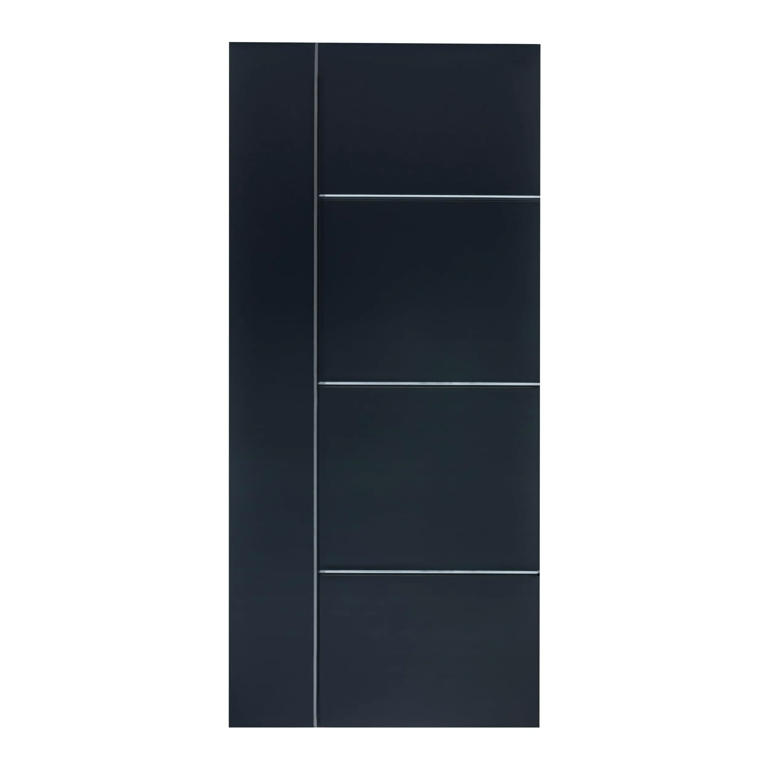 Rivestimento in Alluminio per Porta Blindata, Modello Francesco, 100x220 cm, Grigio Antracite RAL 7016