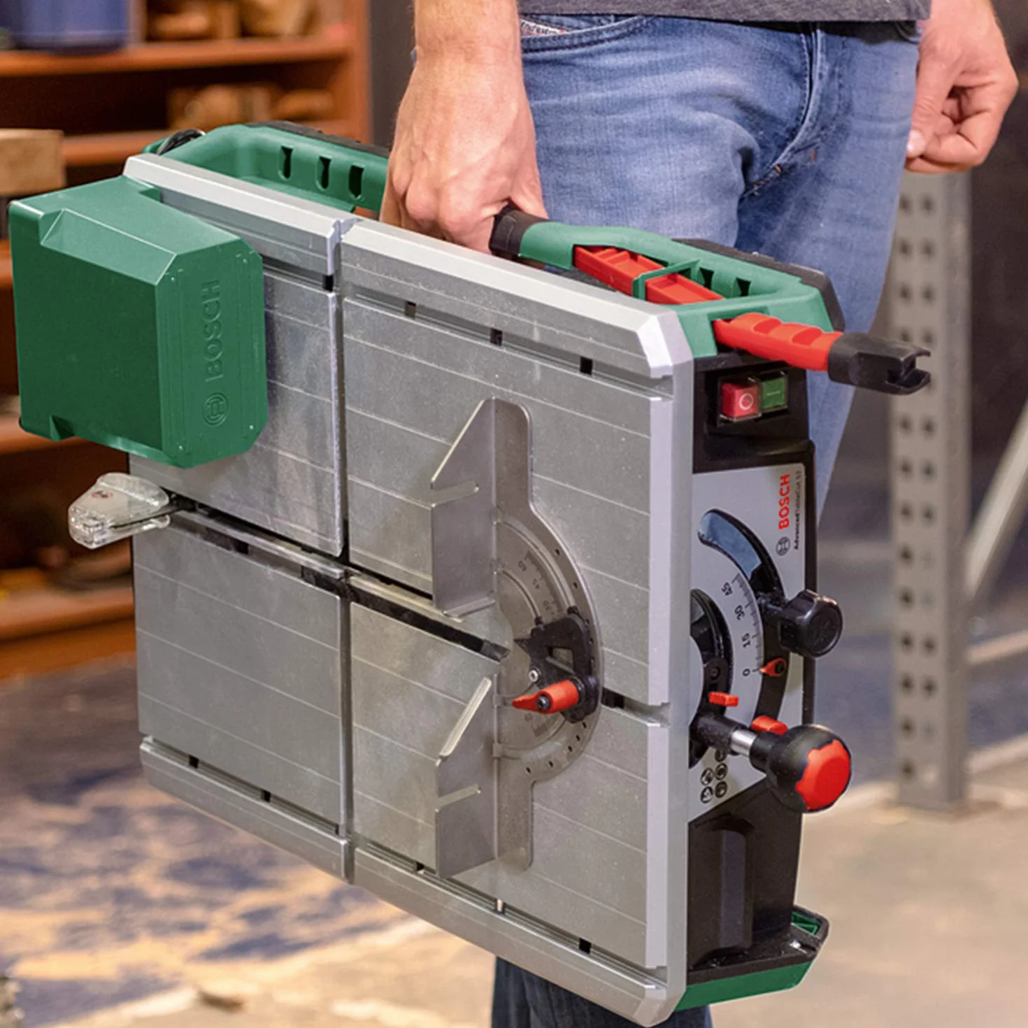 Bosch Banco sega radiale AdvancedTableCut 52 (550 Watt, NanoBlade Wood Basic 65, 8,5 kg, in confezione di cartone)