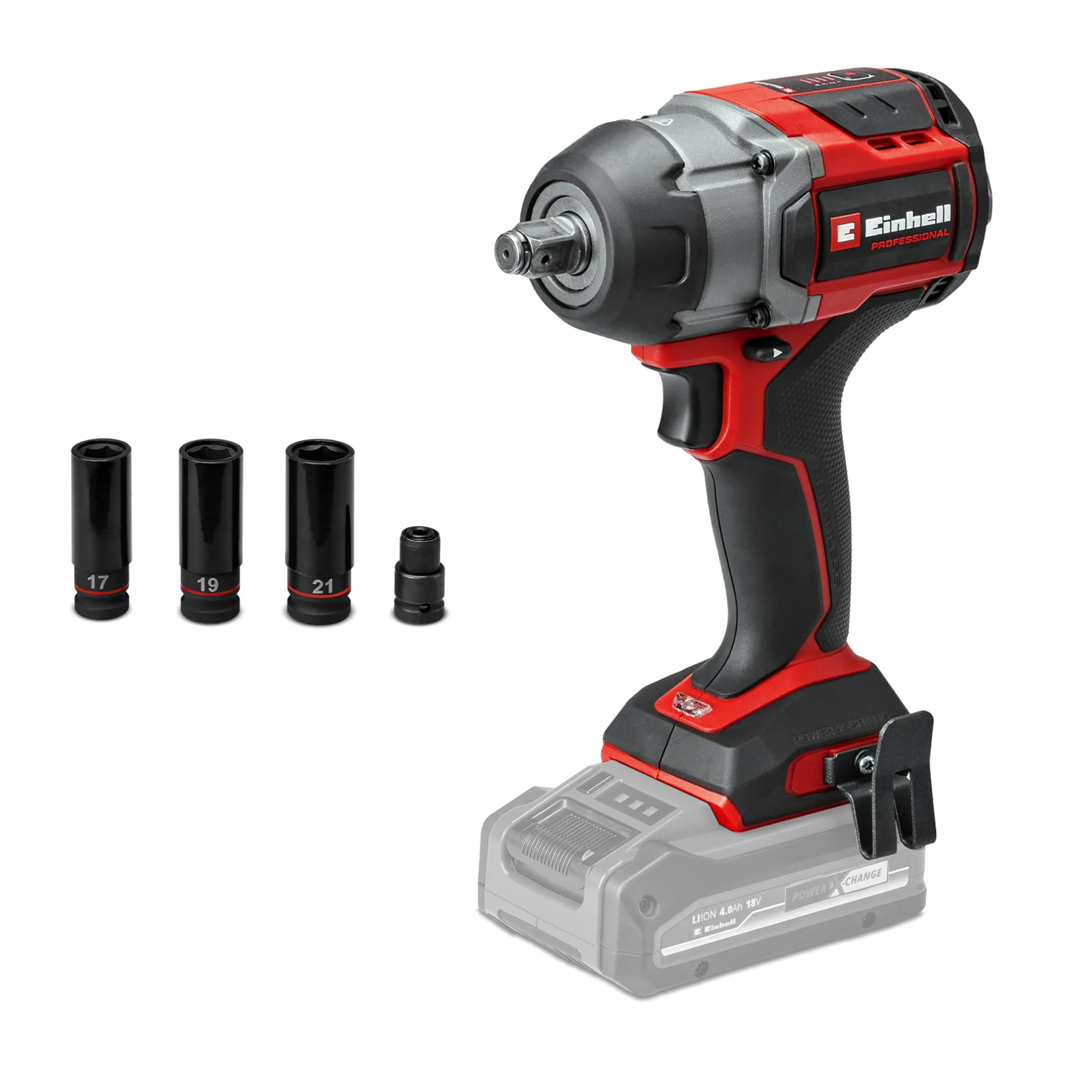 Einhell Professional Trapano a percussione a batteria TP-CW 18/750-C Li BL-Solo PXC (18 V, coppia 750 Nm, funzione di arresto automatico, Brushless, mandrino esagonale, batteria esclusa)