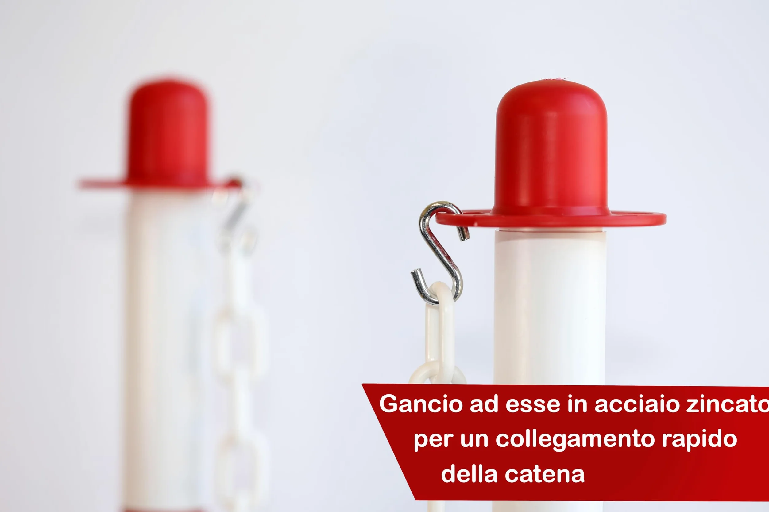 DMS- SET 10 PALETTI SEGNALETICI/PARCHEGGIO + CATENA DA 15 MT + 18 GANCI AD ESSE