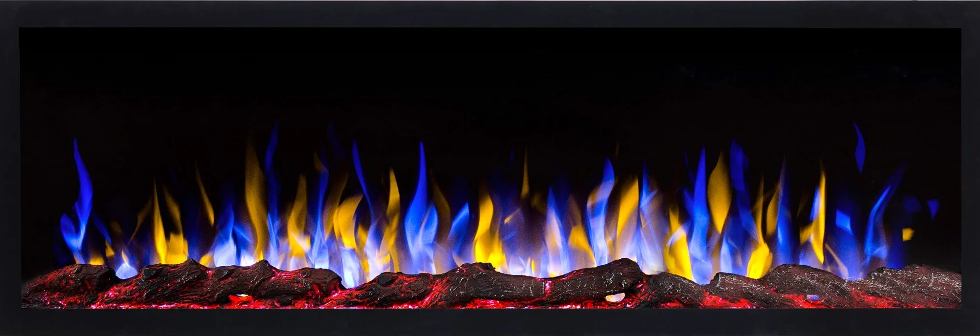 AFLAMO PRIDE S- Caminetto elettrico da parete, senza funzione di riscaldamento, profondo solo 12,8 cm. (127x42x12,8)