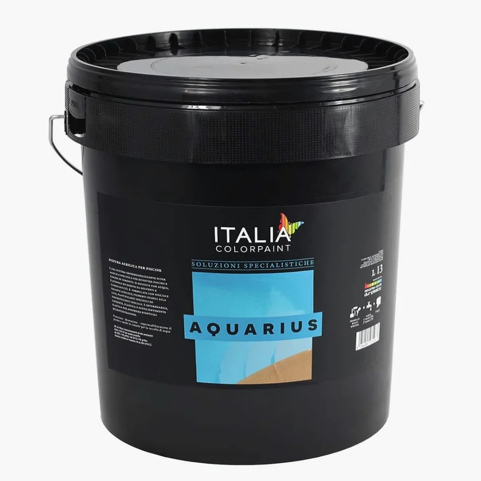 Aquarius Pittura Acrilica per Piscine in Cemento Vasche e Serbatoi di Contenimento (Litri 13, Celeste)