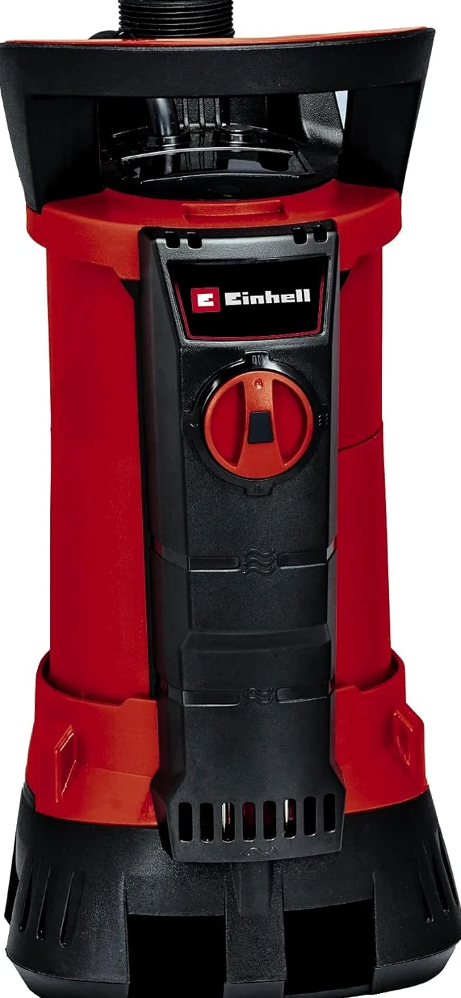 Einhell GE-DP 6935 A ECO Pompa a immersione acque scure(690 W, portata max. 17500 L/h, prevalenza 9 m, immersione max 8 m, corpi estranei fino a 35 mm, Aquasensor, incl. attacco universale)