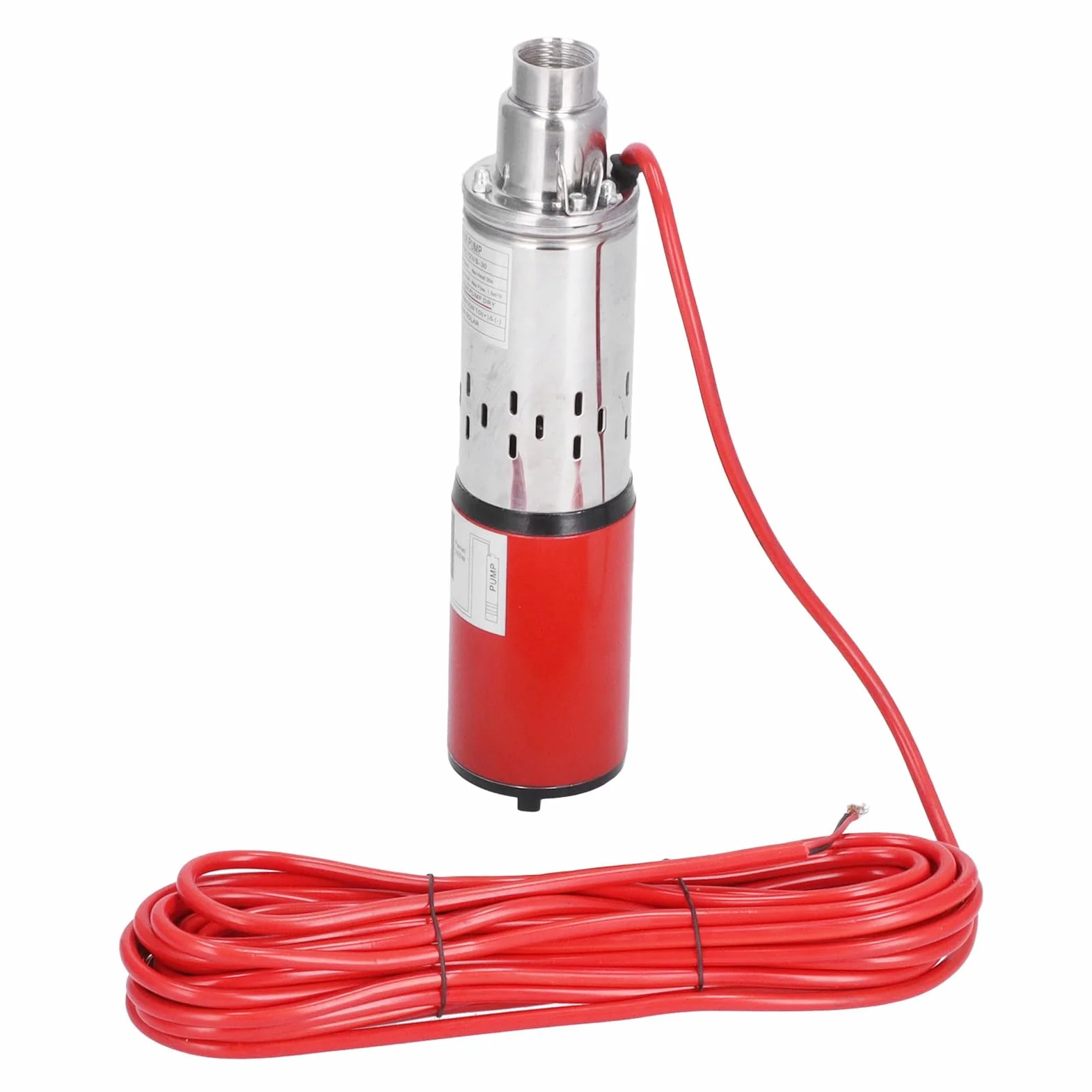 Pompa Sommersa DC12V Acciaio Inossidabile Rosso Pompa Sommersione per Pompe Solari Industriale