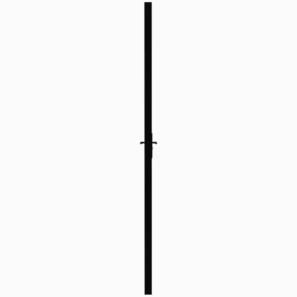 vidaXL Porta da Interno ESG Vetro e Alluminio 93x201,5 cm Nera