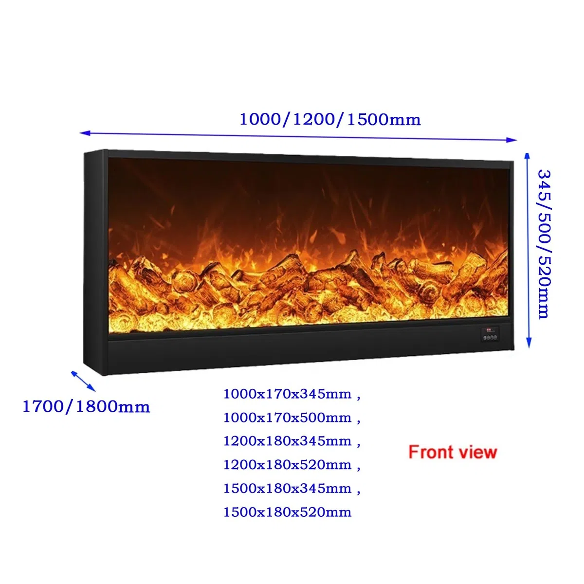 Salotto Camino Elettrico Camino Elettrico casa Stile Europeo Soggiorno Camino Legna da ardere Simulazione Elettronica Fiamma(1000x170x500mm)